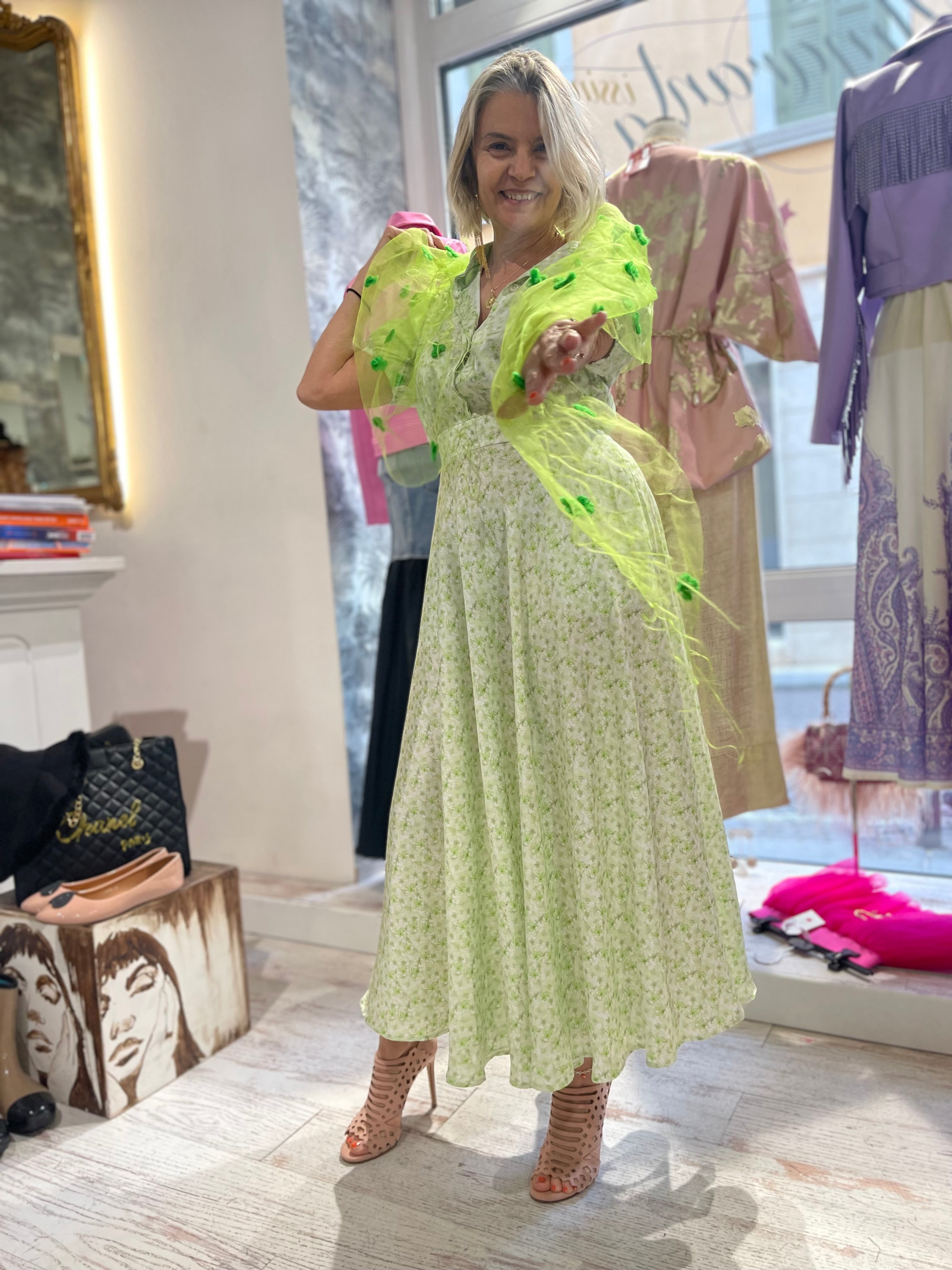 Abito Lea Fiorellini verde