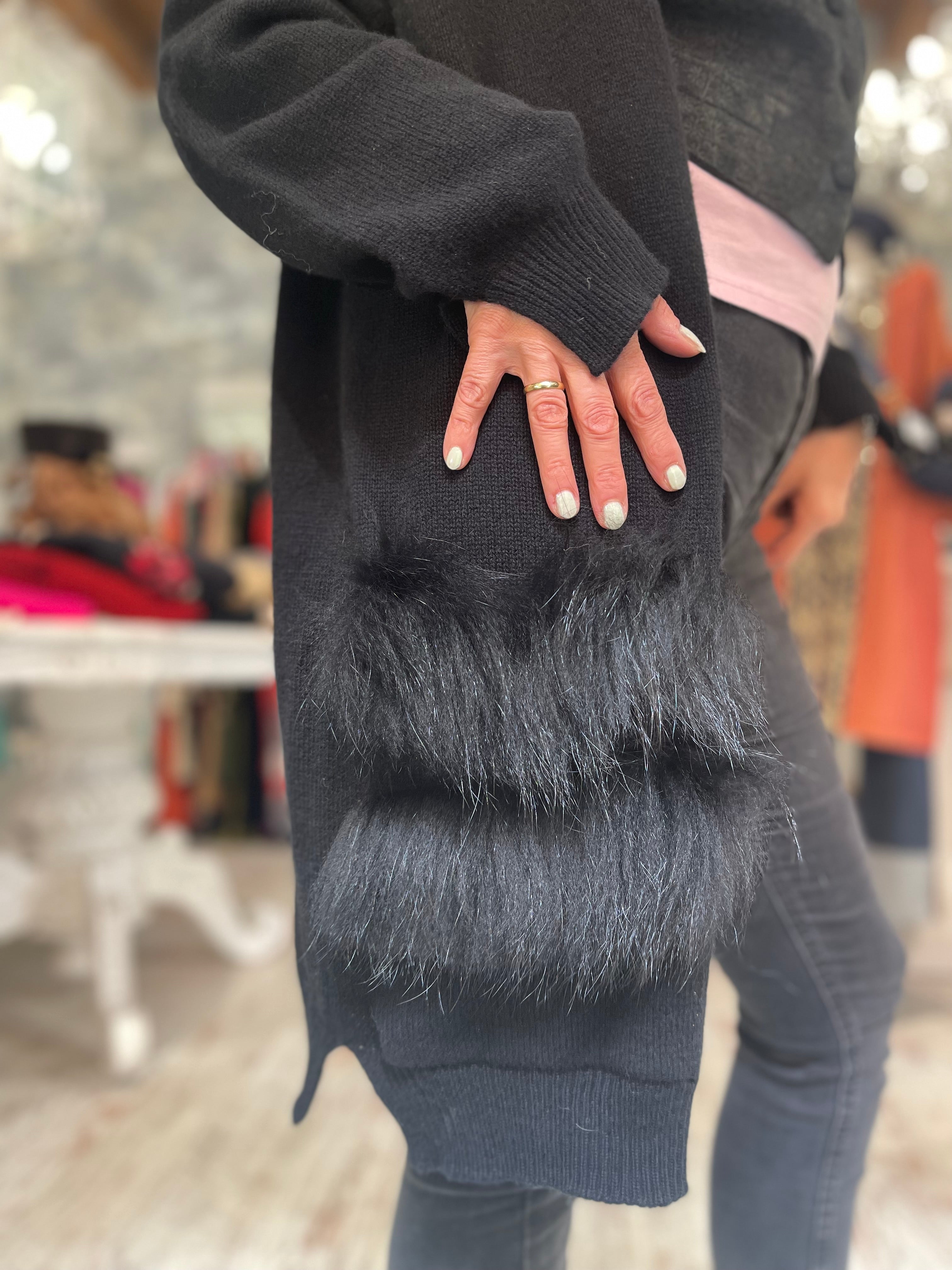 Cardigan In Cashmere nero