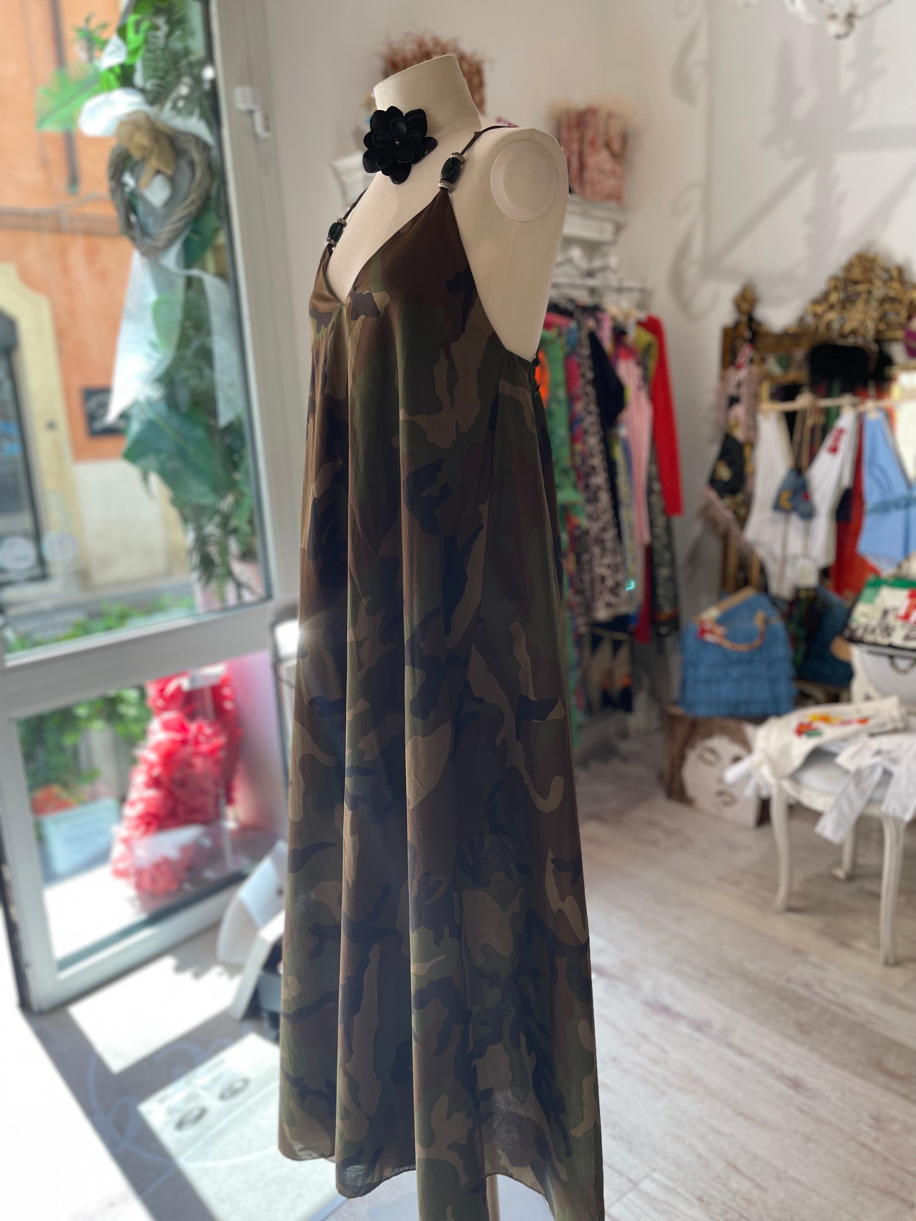 Abito lungo Camouflage