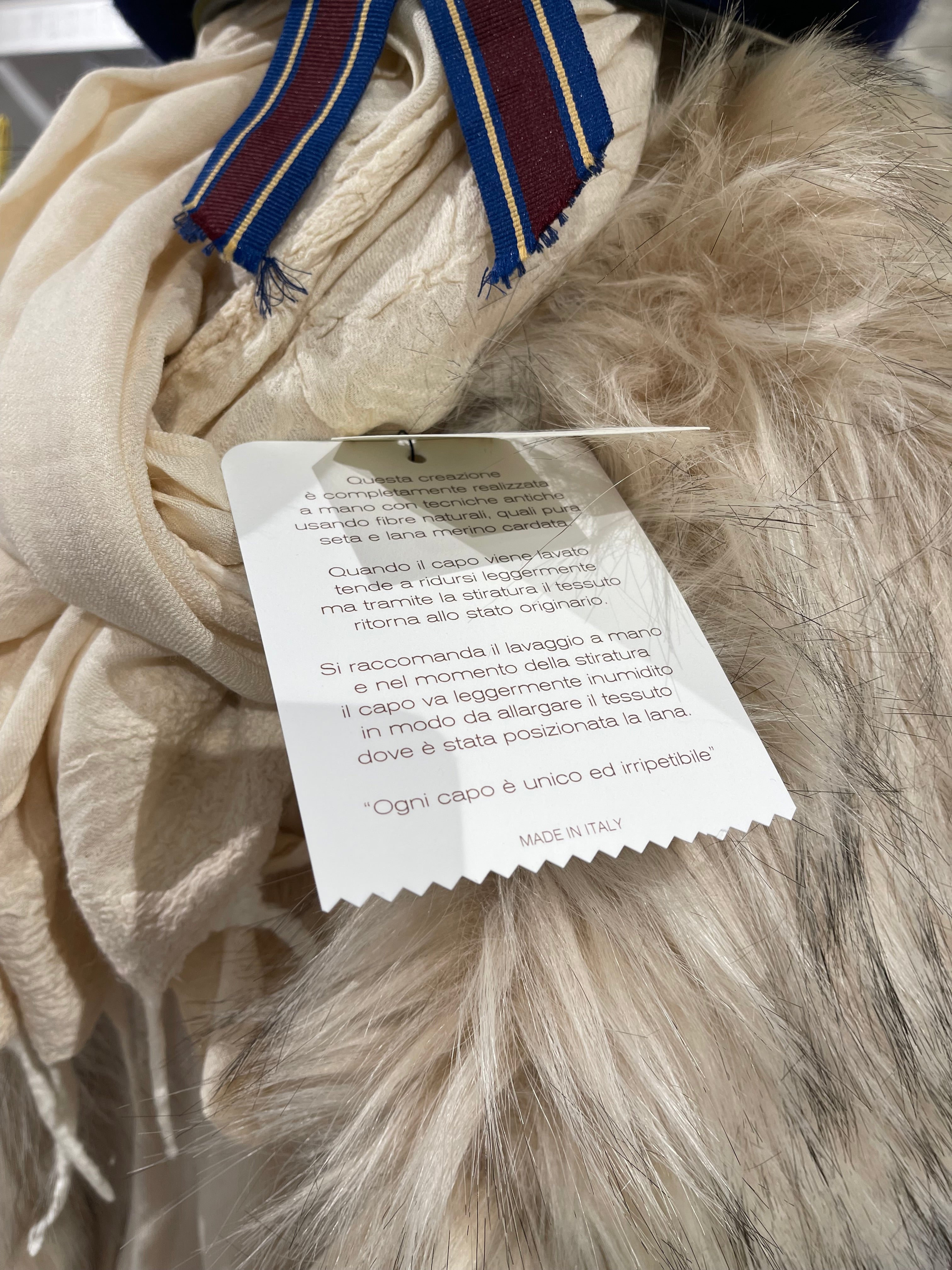 Stola seta e lana burro