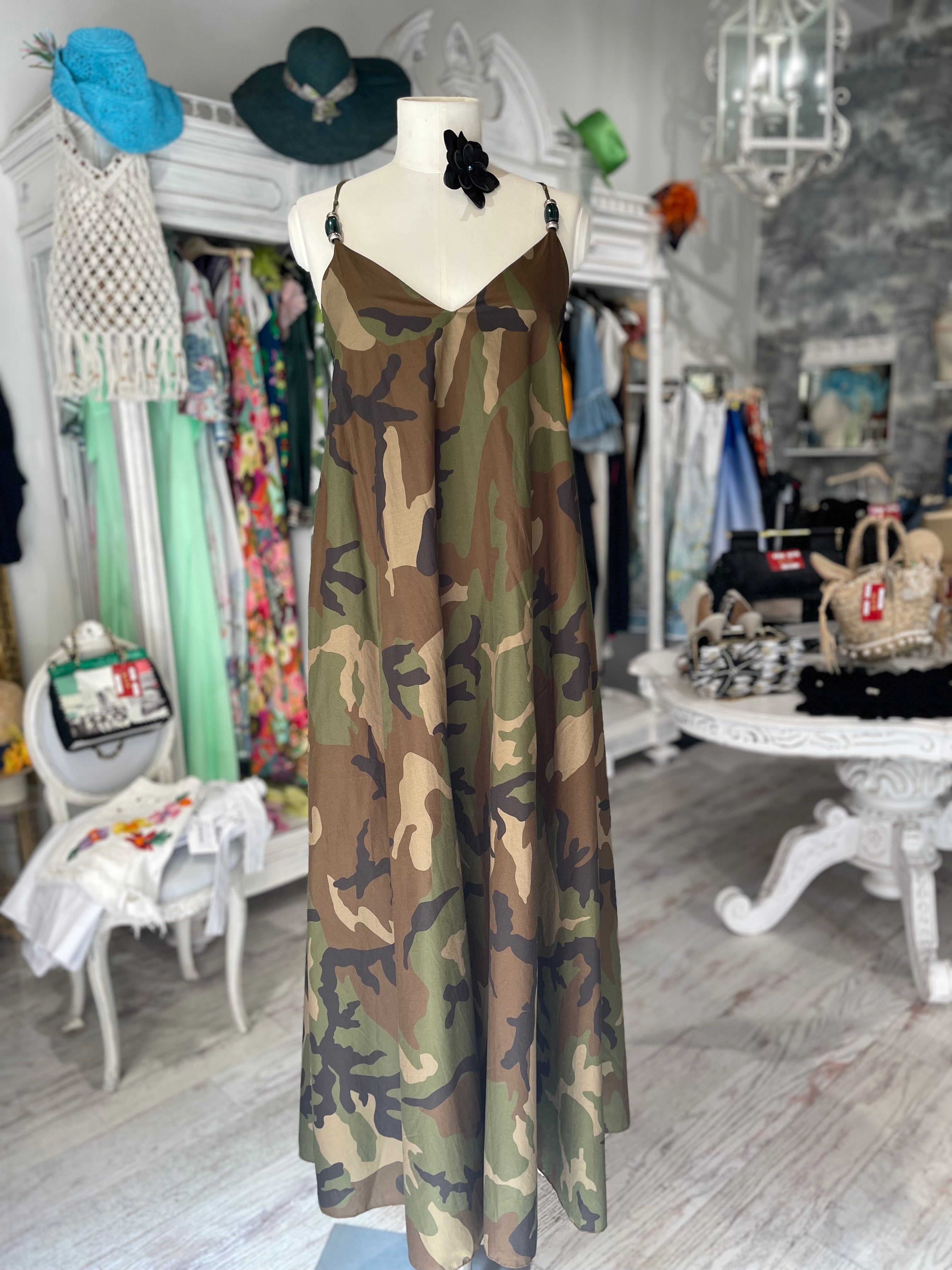 Abito lungo Camouflage