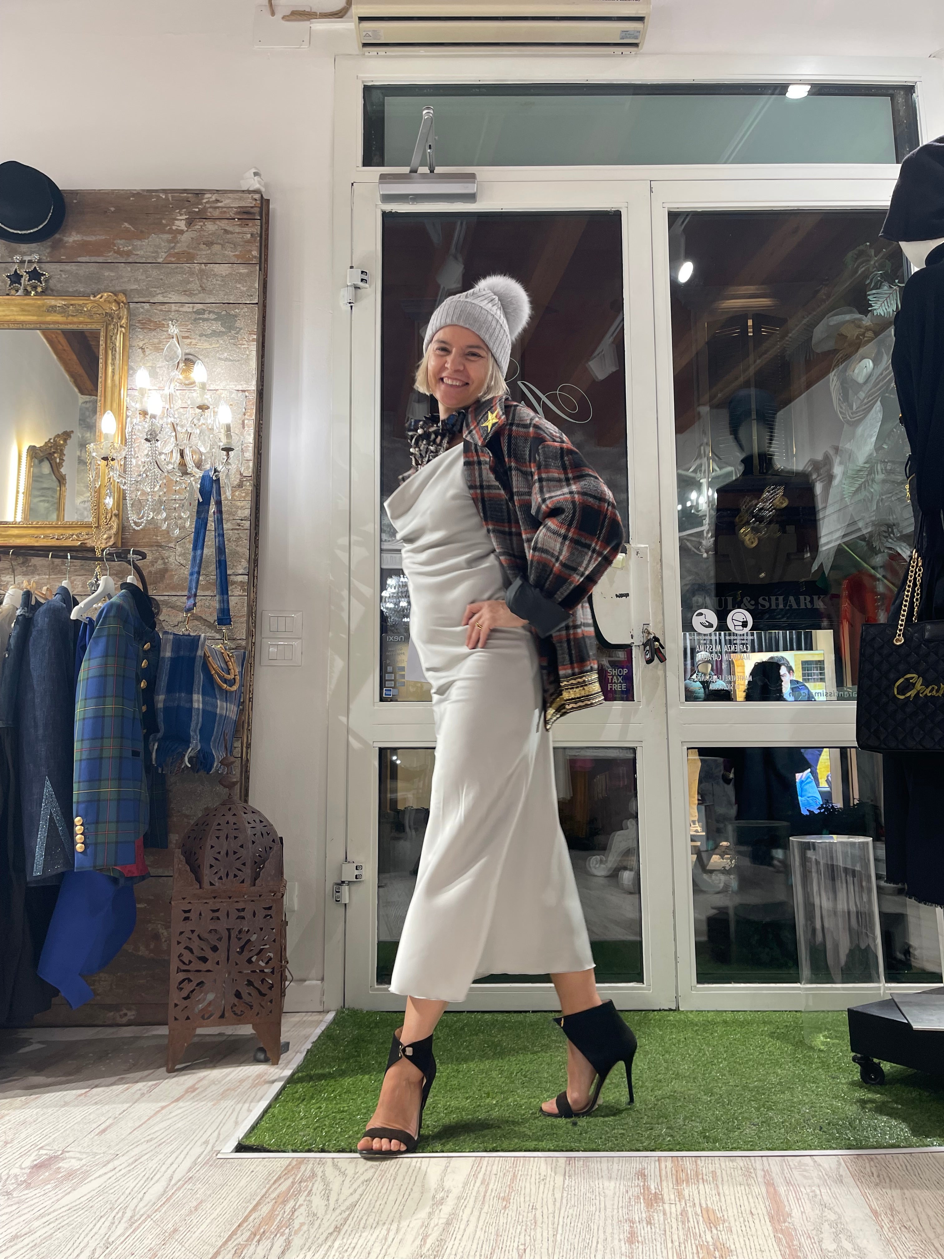 Abito sottoveste grigio