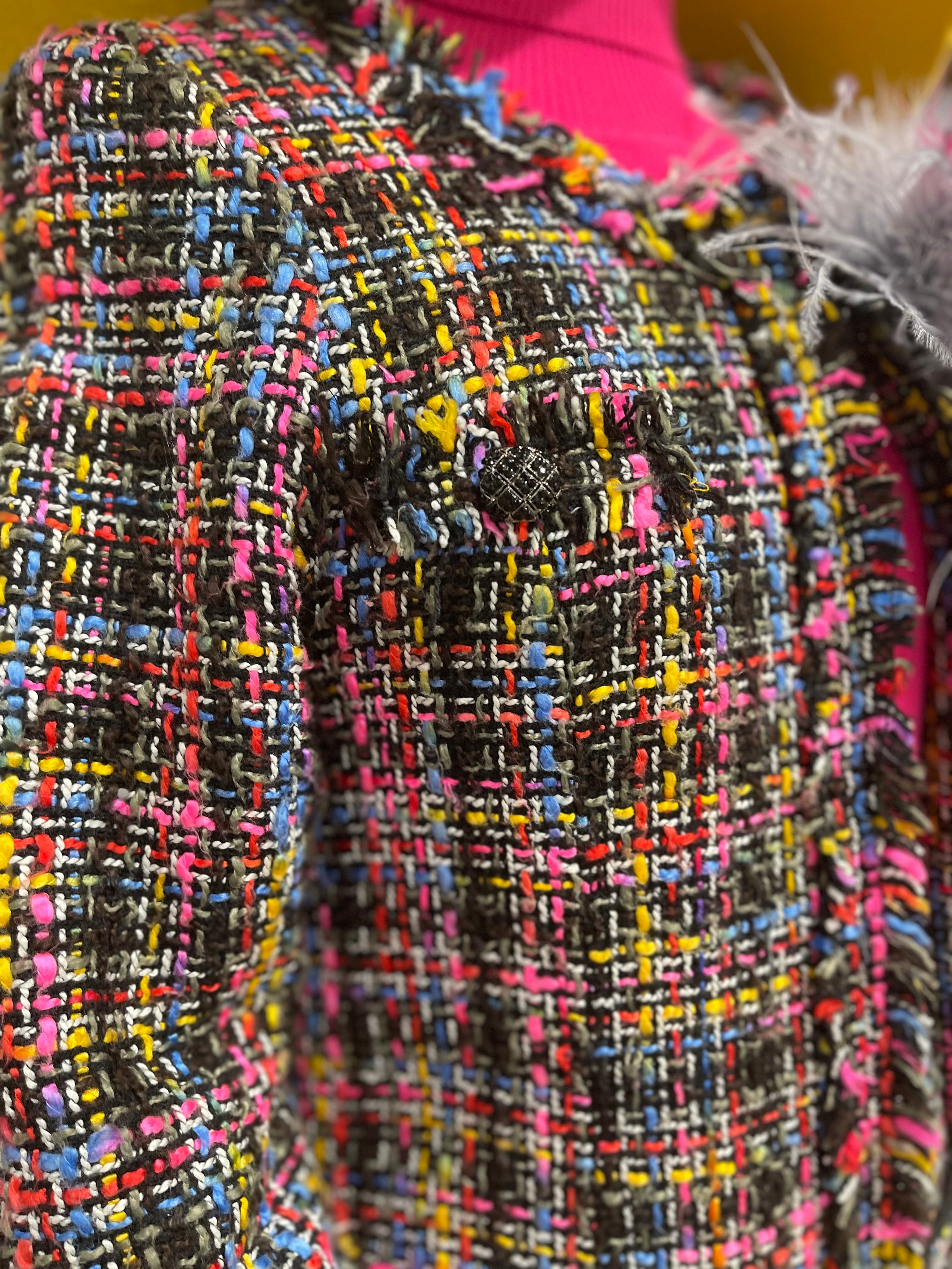 Cappottino in tweed multicolor