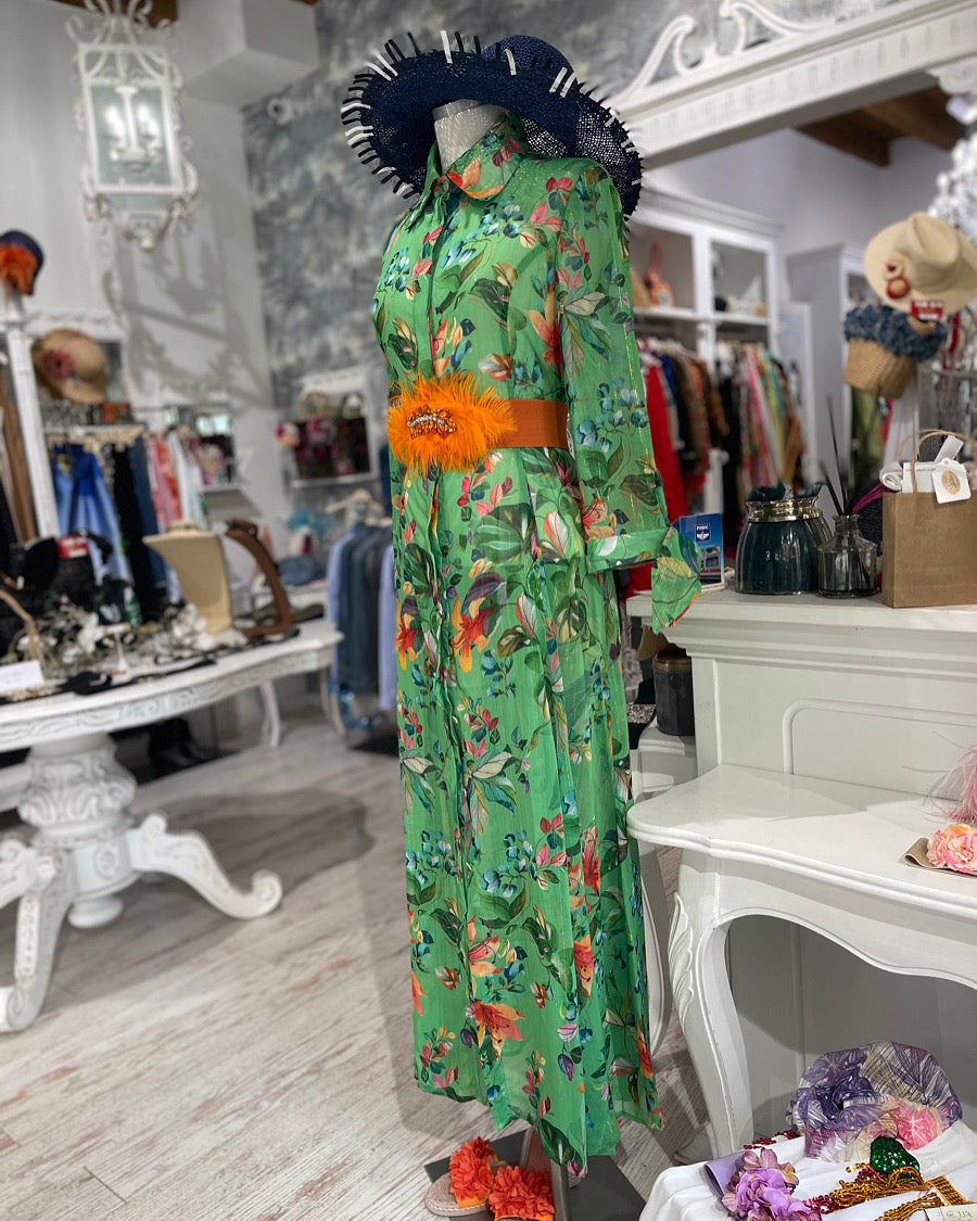 Chemisier Verde Fiori