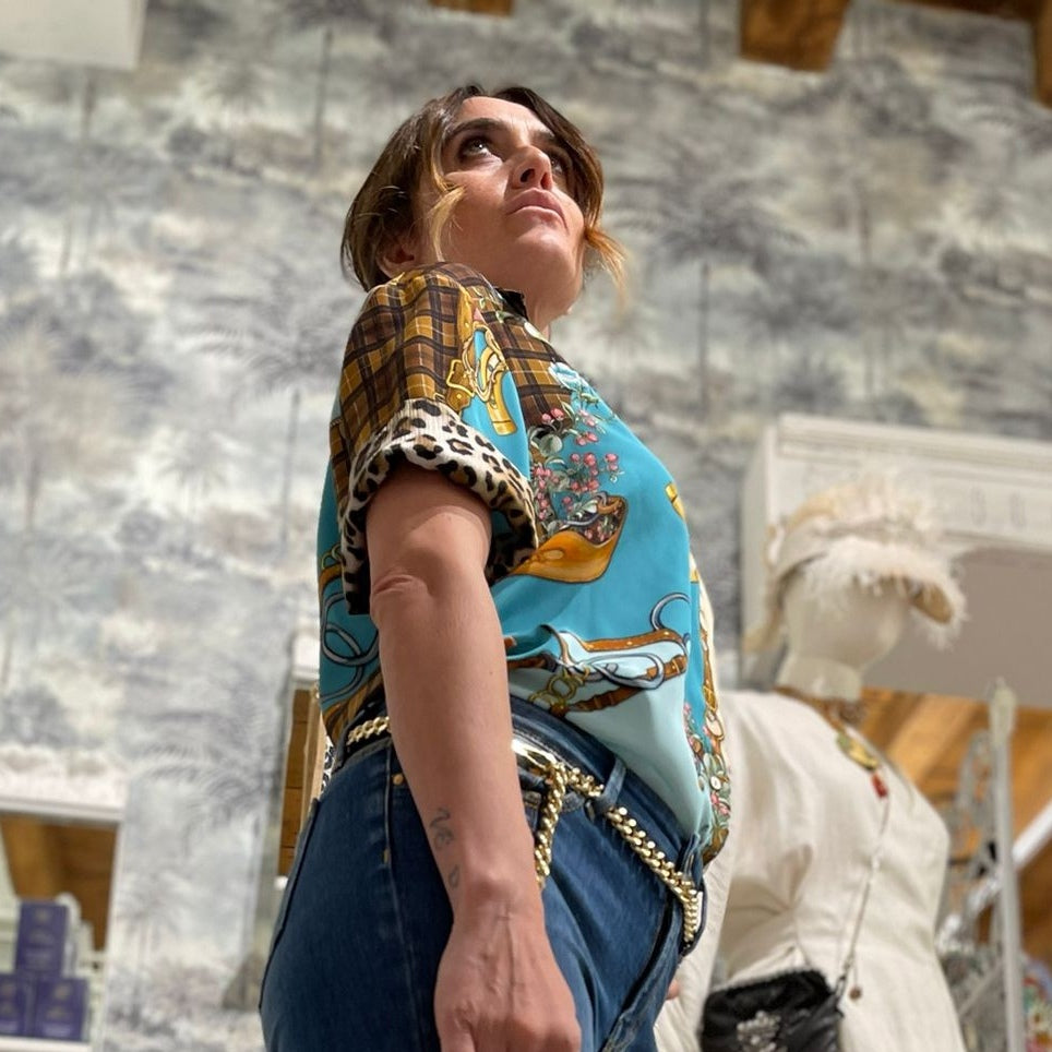 Camicia Seta azzurra Amarantissima