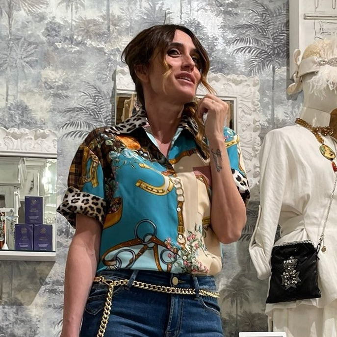 Camicia Seta azzurra Amarantissima