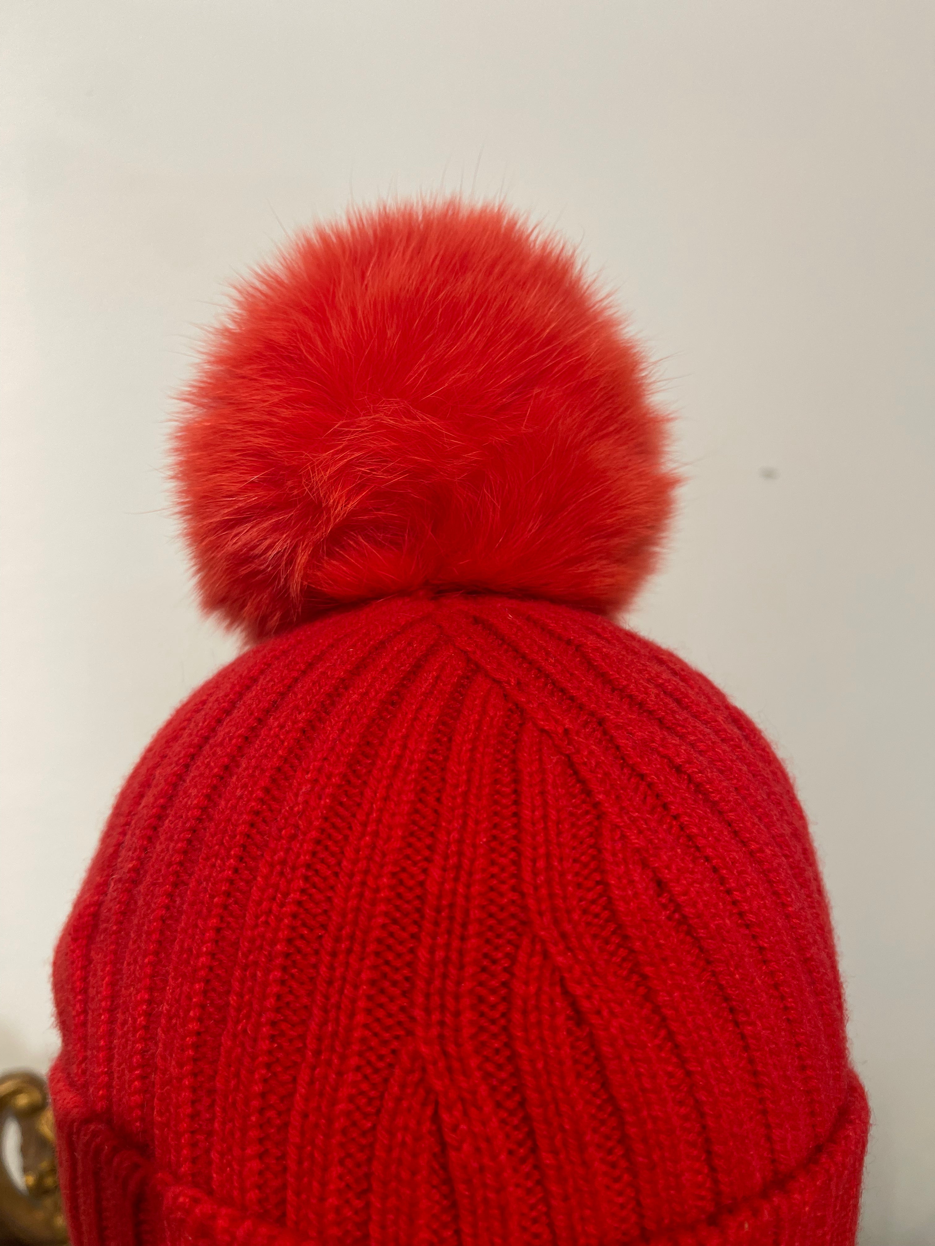 Cuffia rossa cashmere