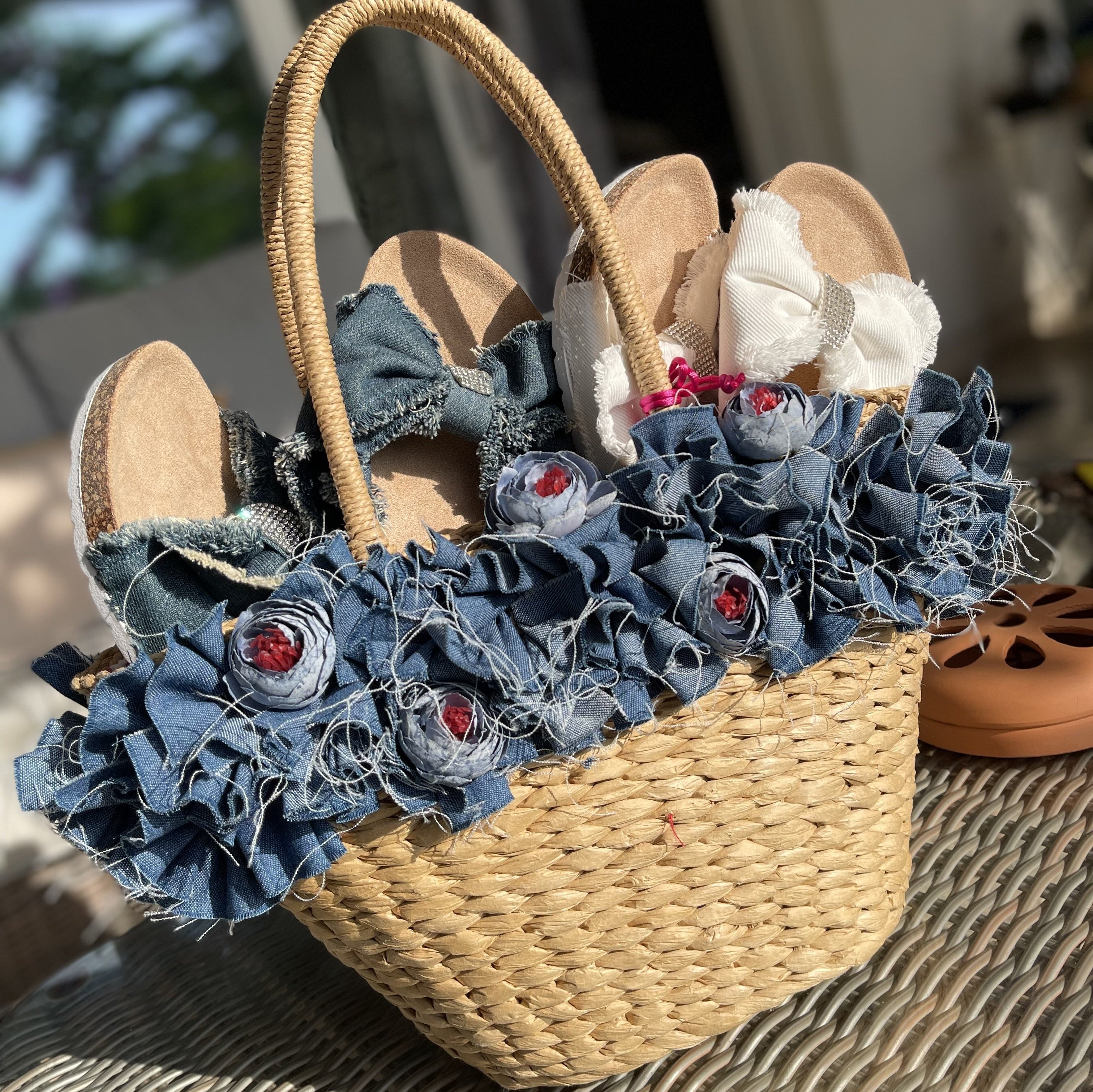 Borsa jeans Pic Nic Amarantissima