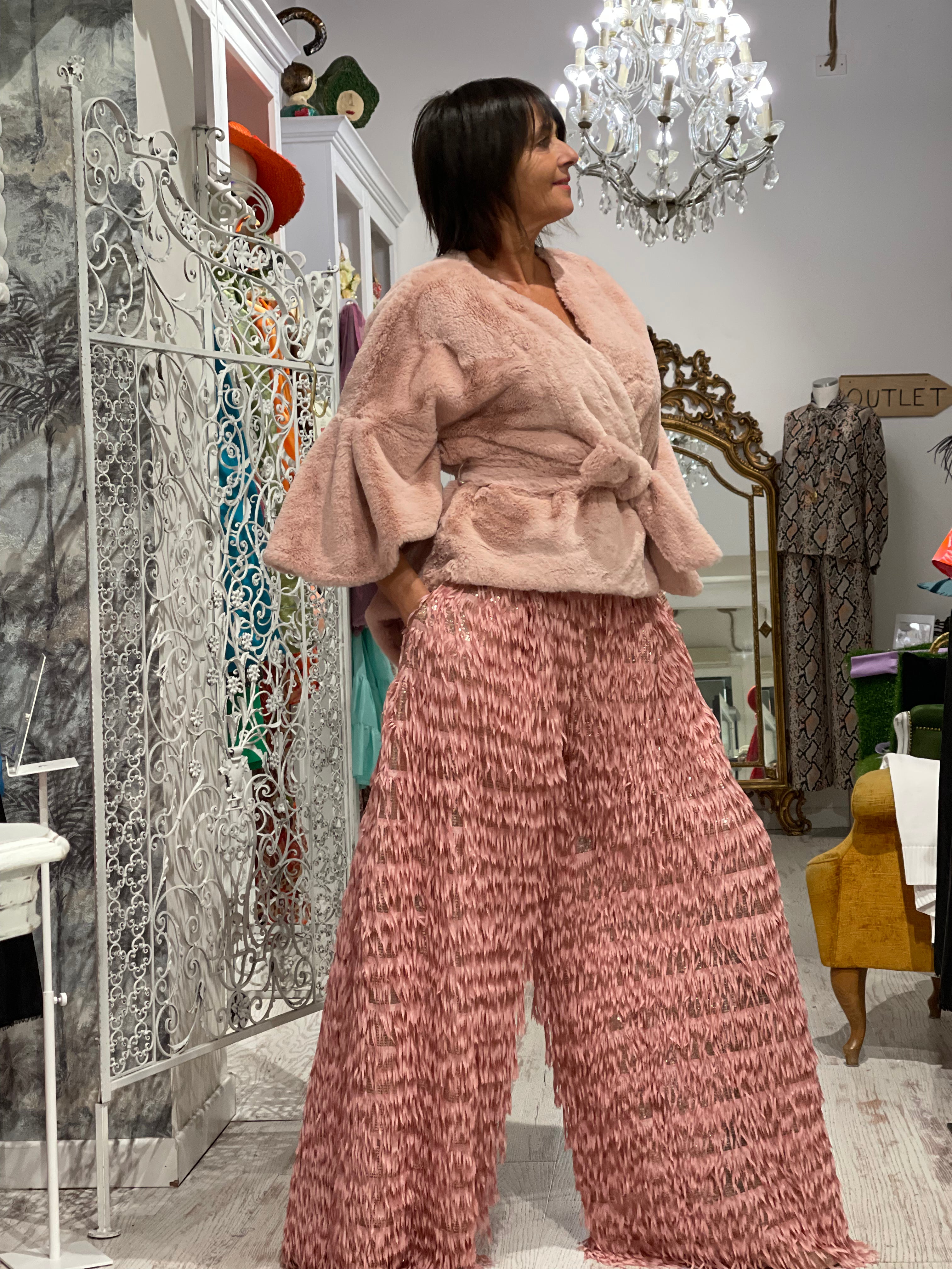 Pantalone bell’Epoque Amarantissima