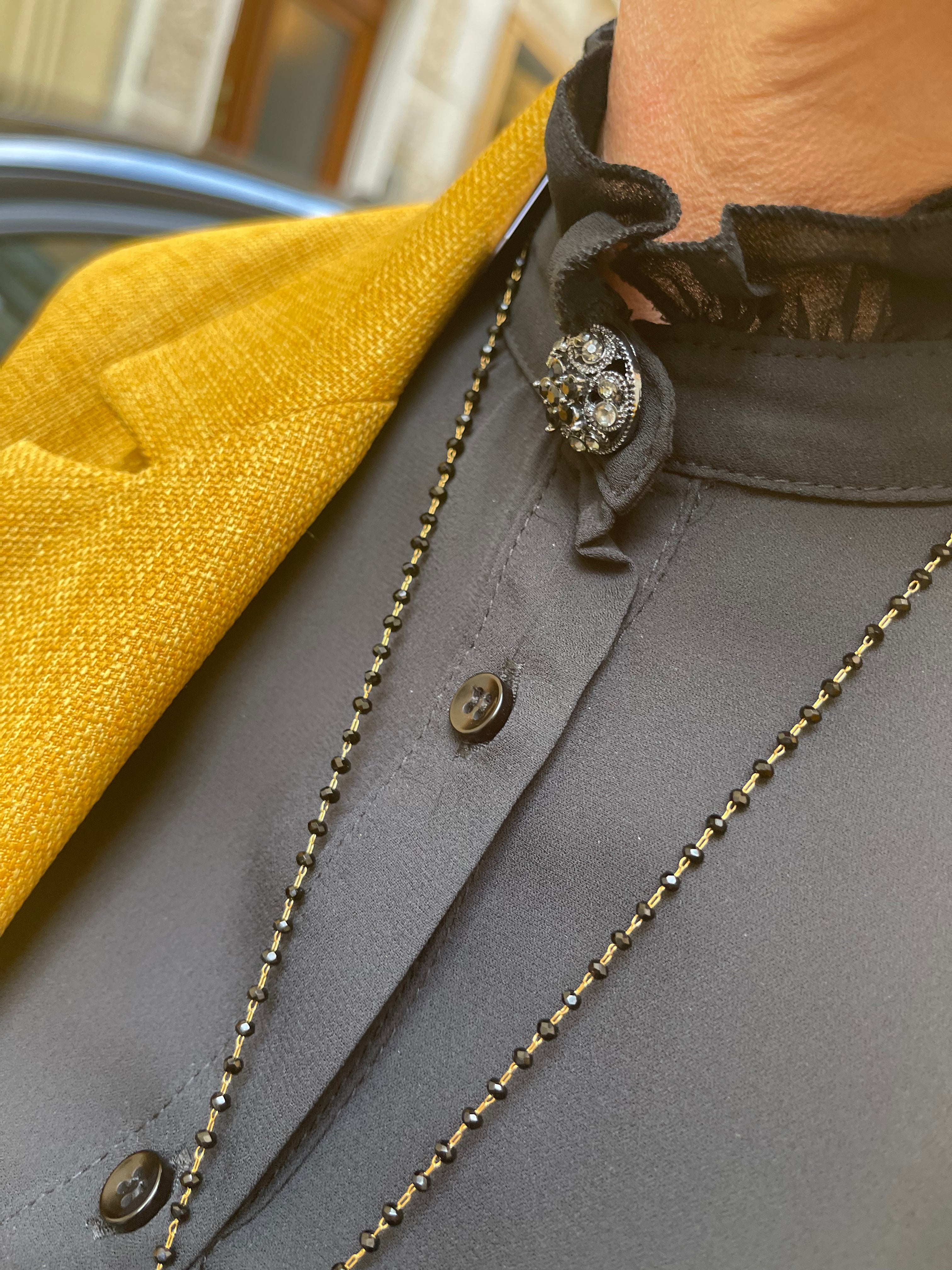 Camicia pizzo nero