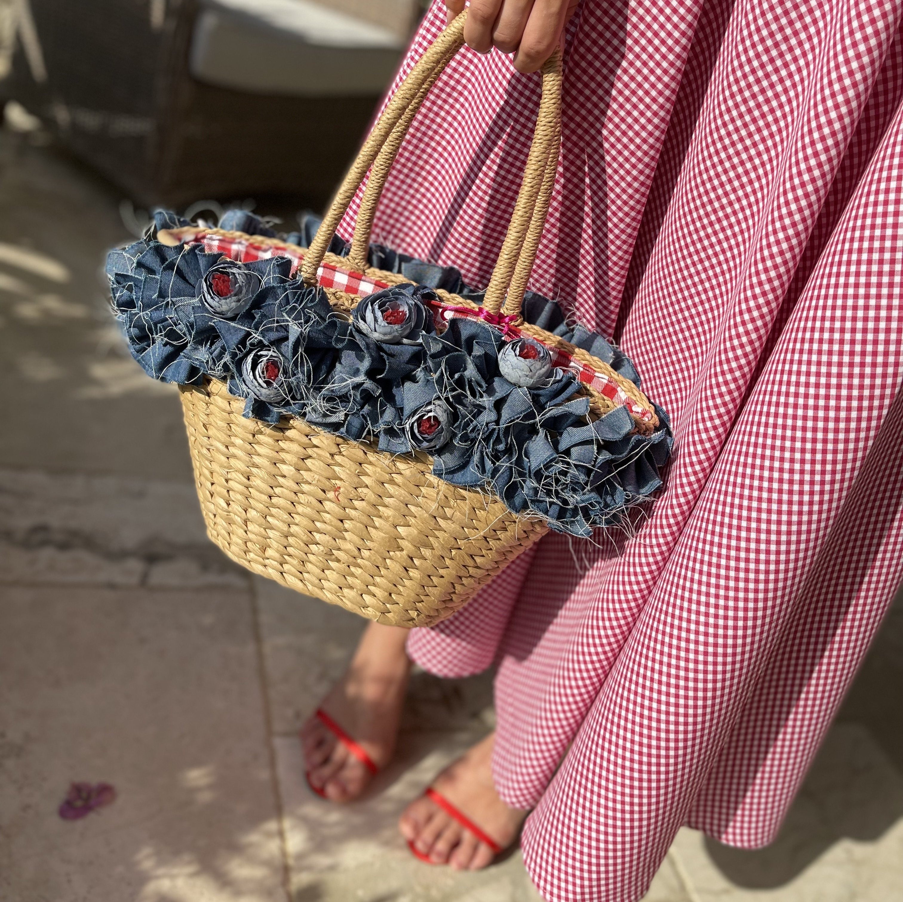 Borsa jeans Pic Nic Amarantissima