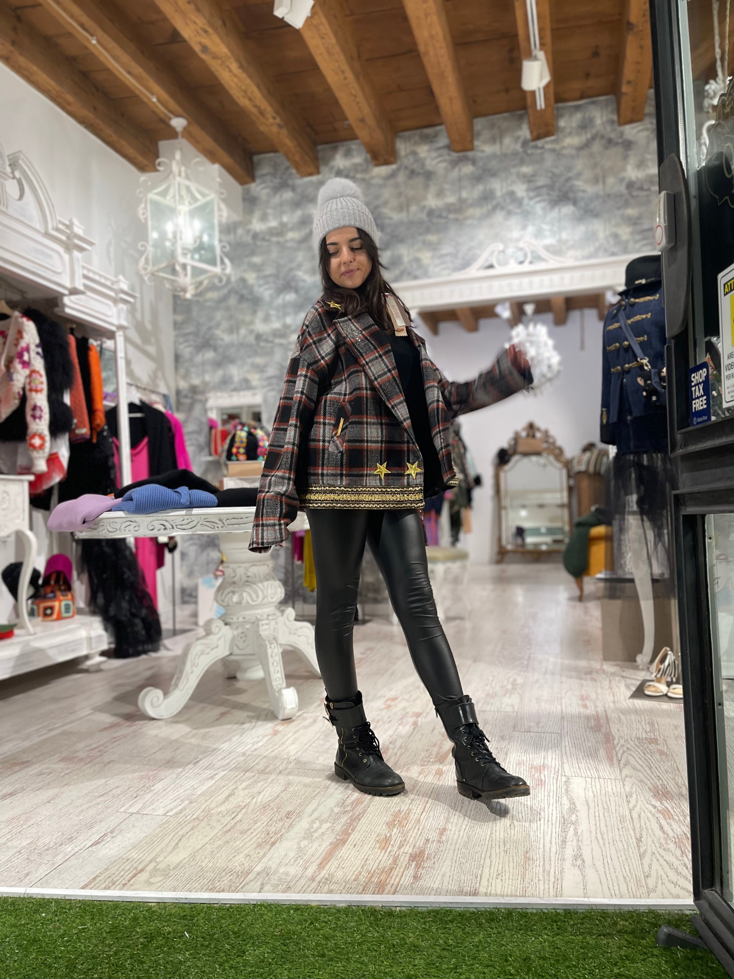 Cappotto corto tartan Absolute Star