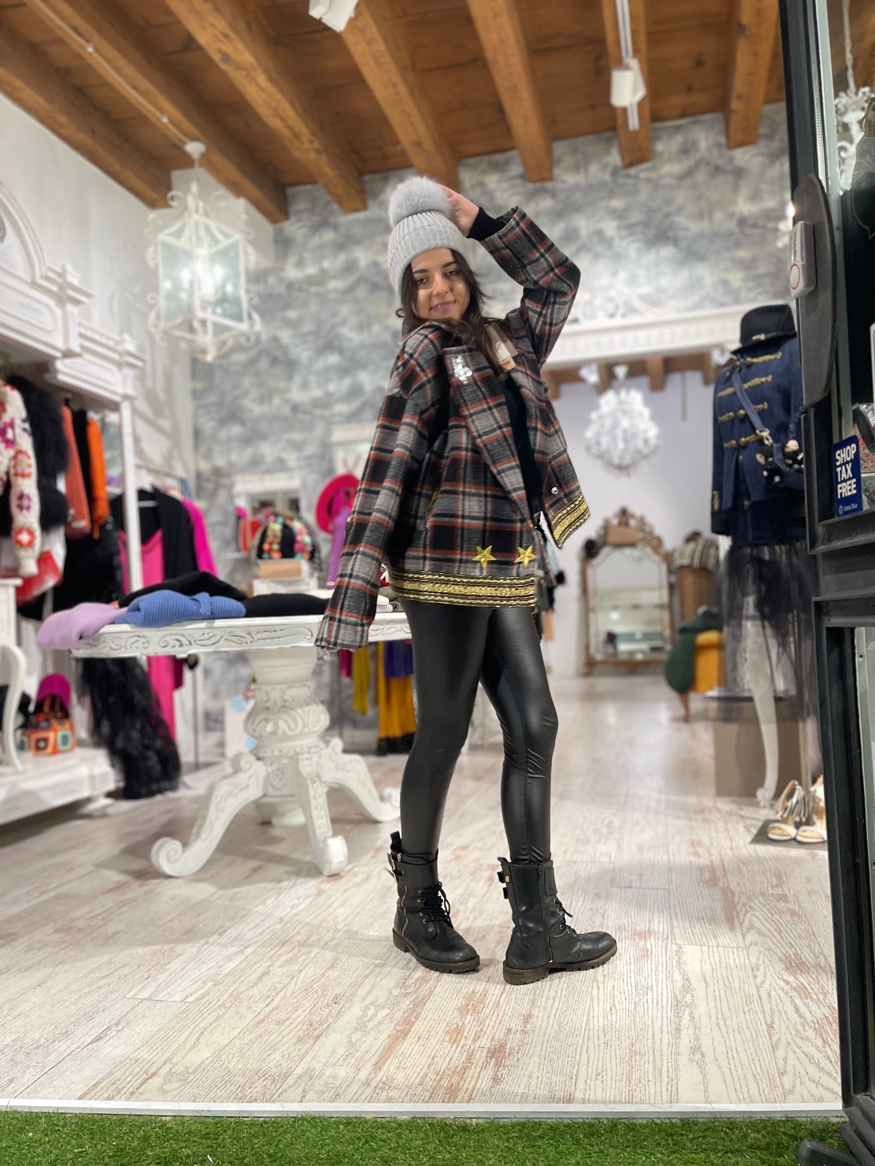 Cappotto corto tartan Absolute Star