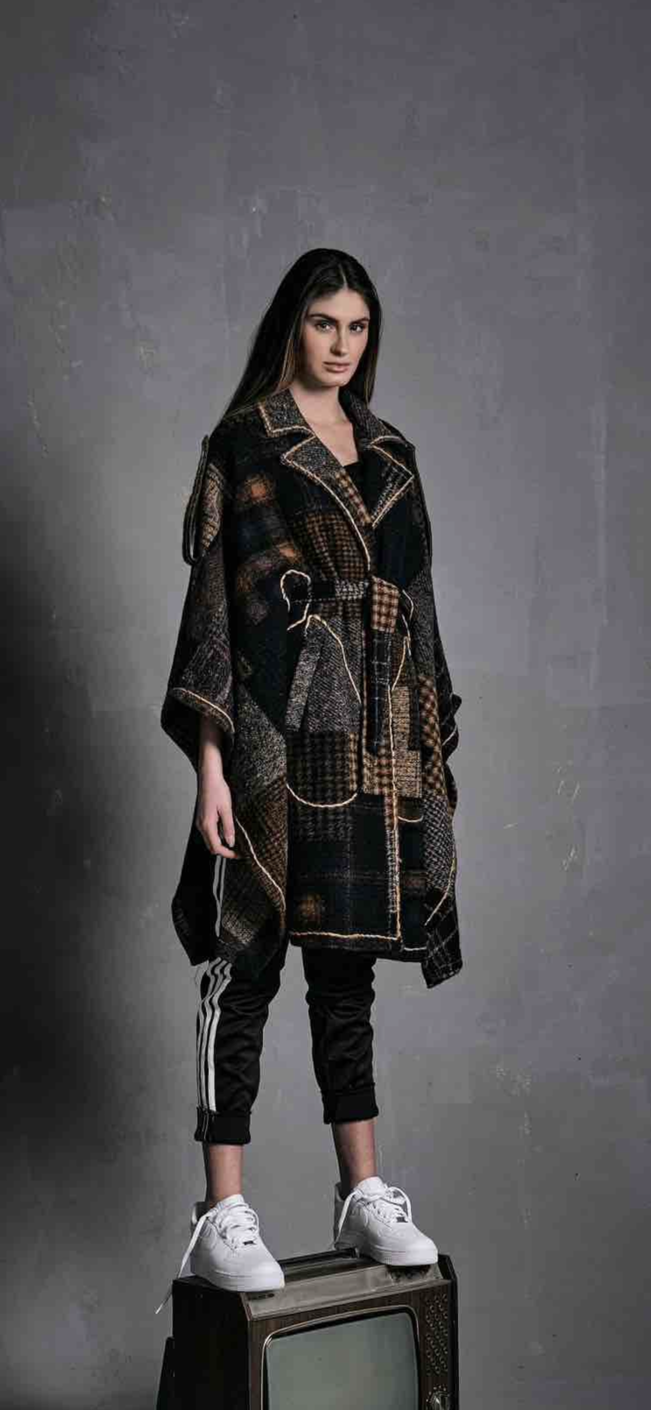 Cappotto Tartan lungo