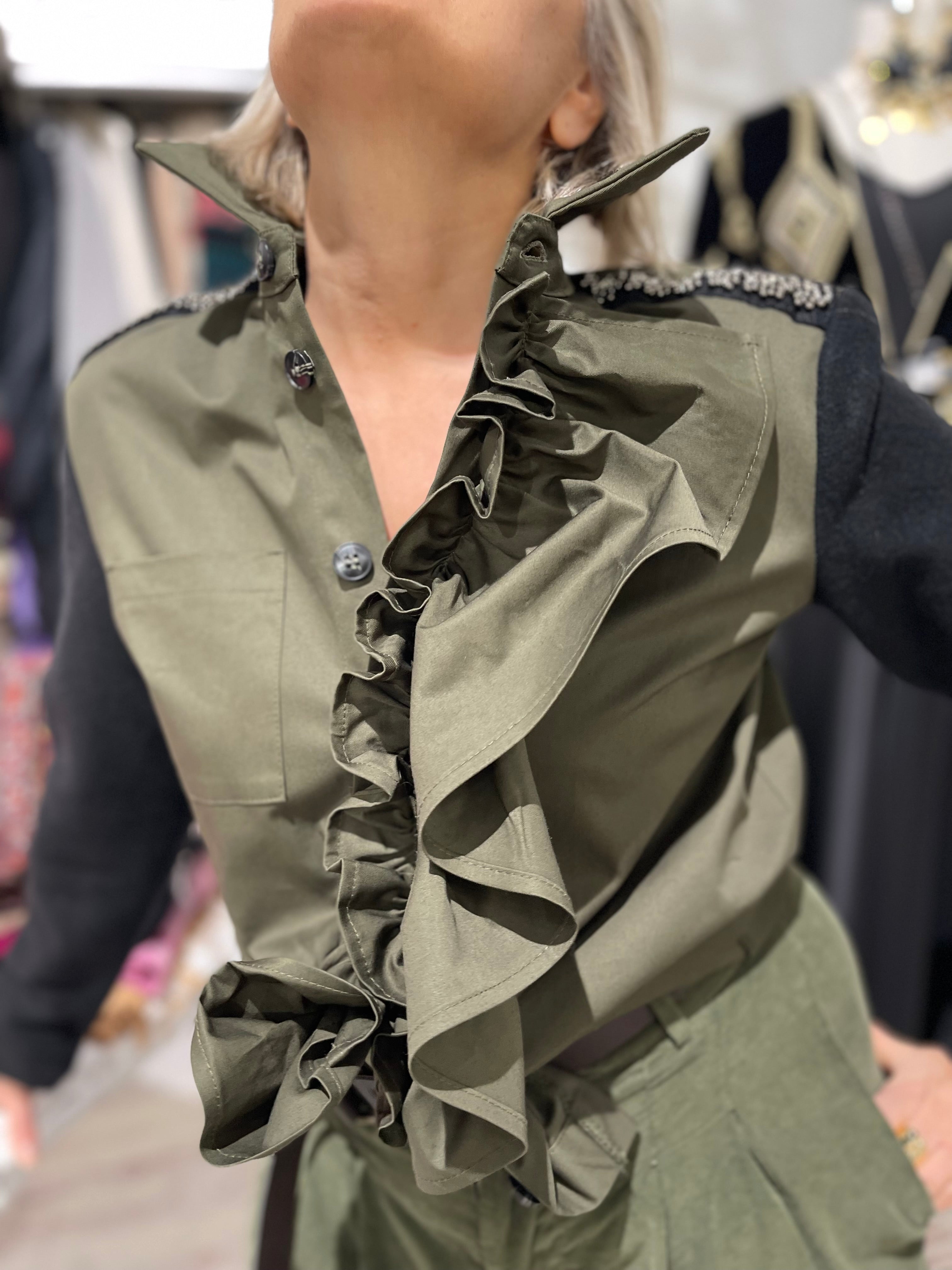 Camicia Militare rouches