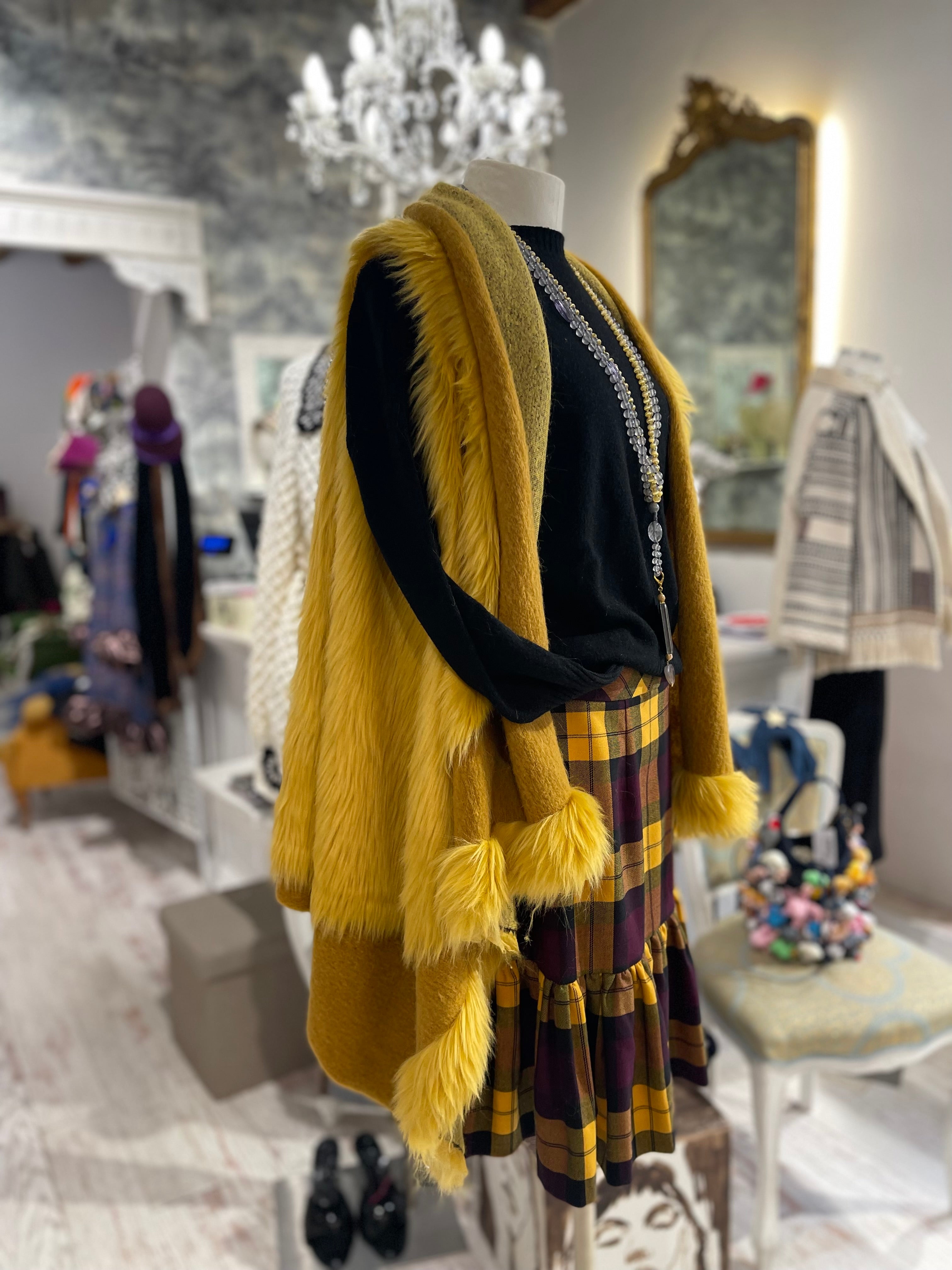 Gilet ecopelliccia Giallo