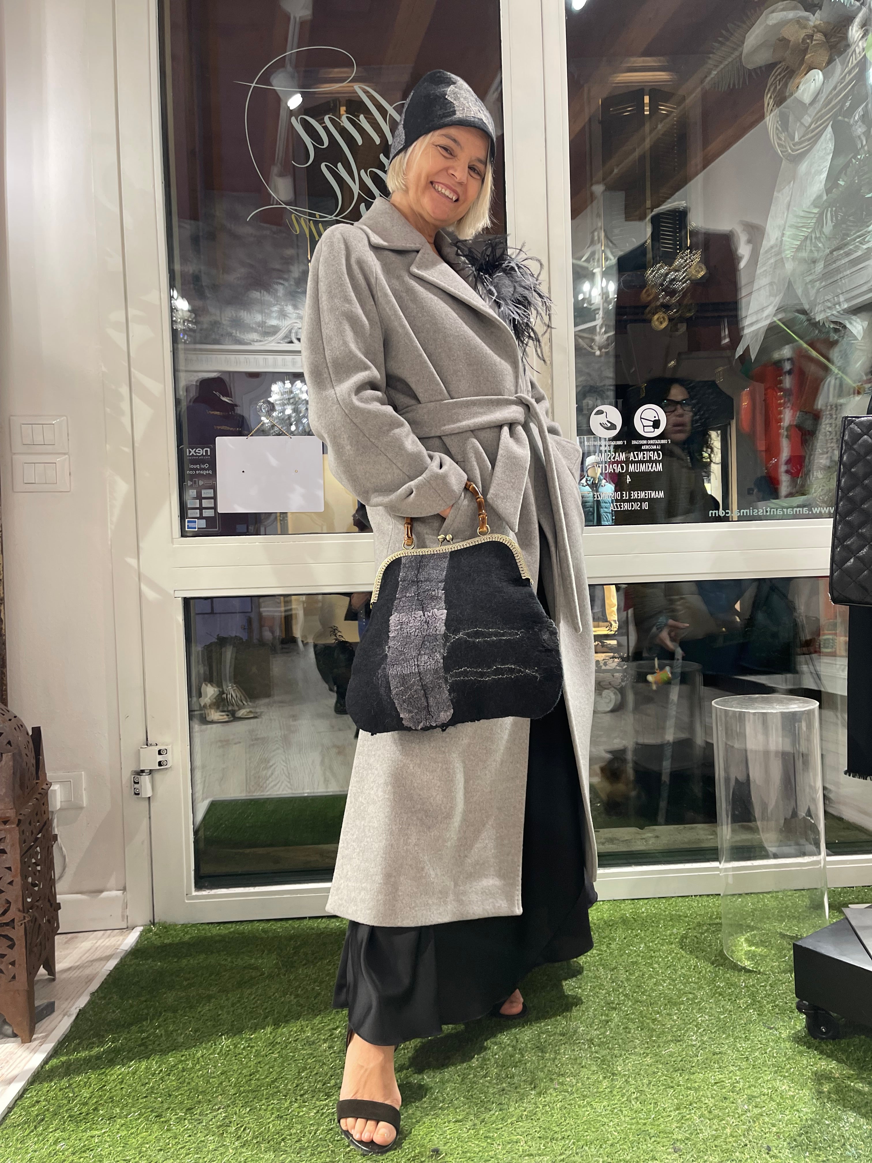 Cappotto lana grigio