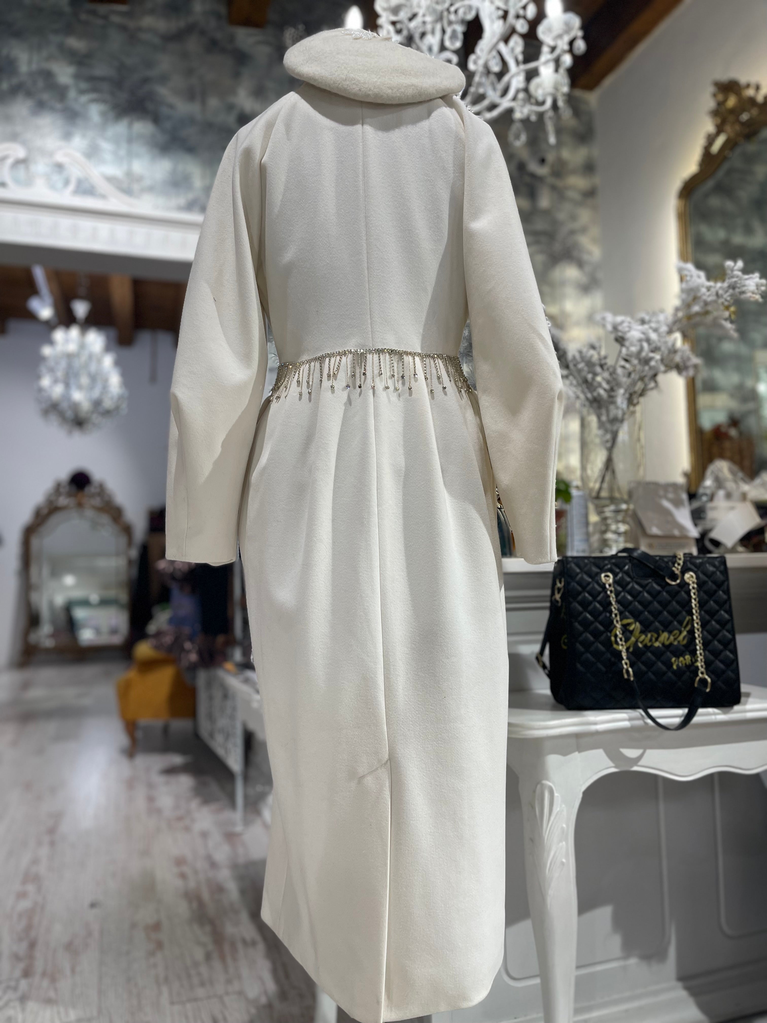 Cappotto Bianco con Swarovski