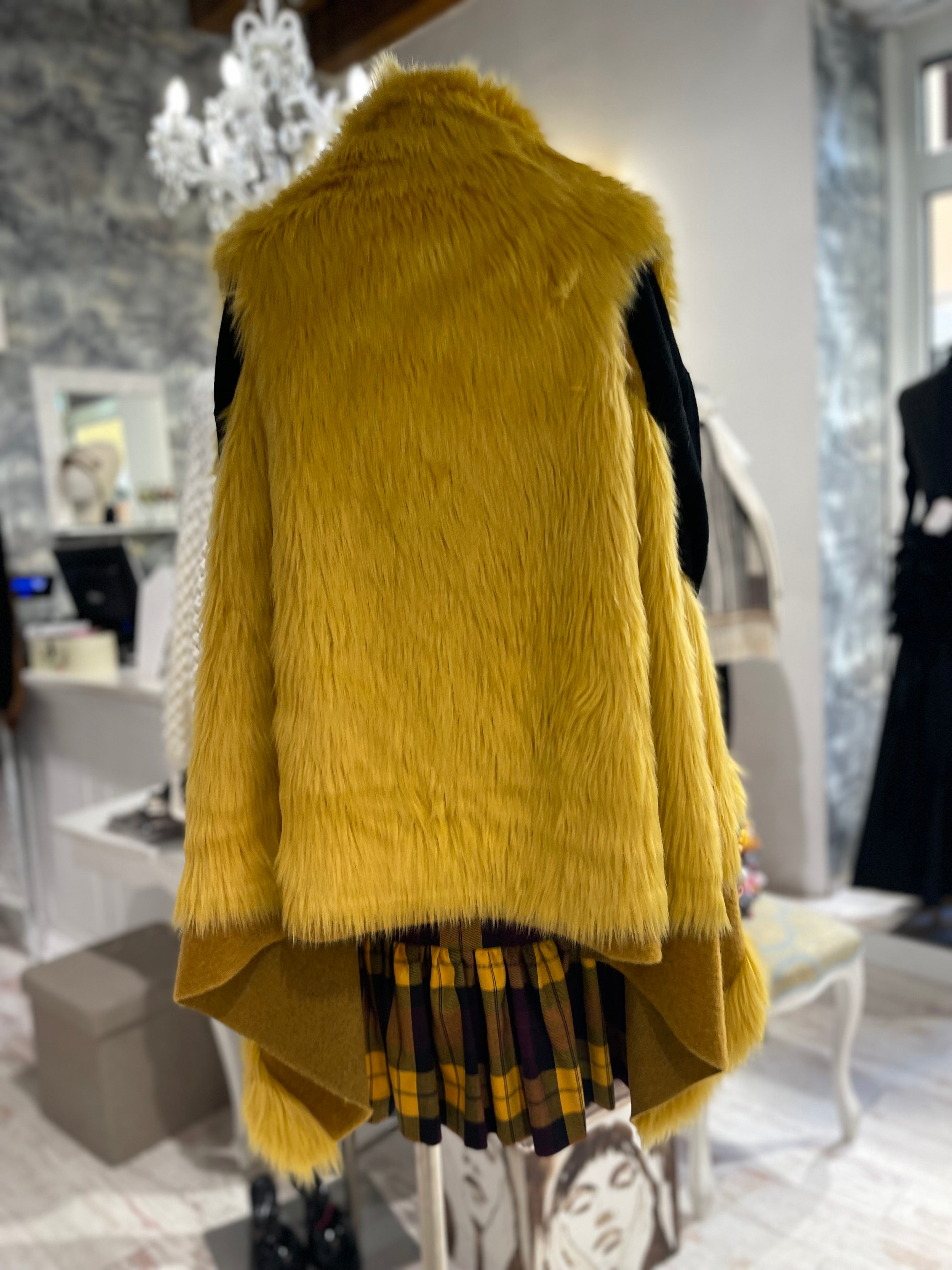 Gilet ecopelliccia Giallo