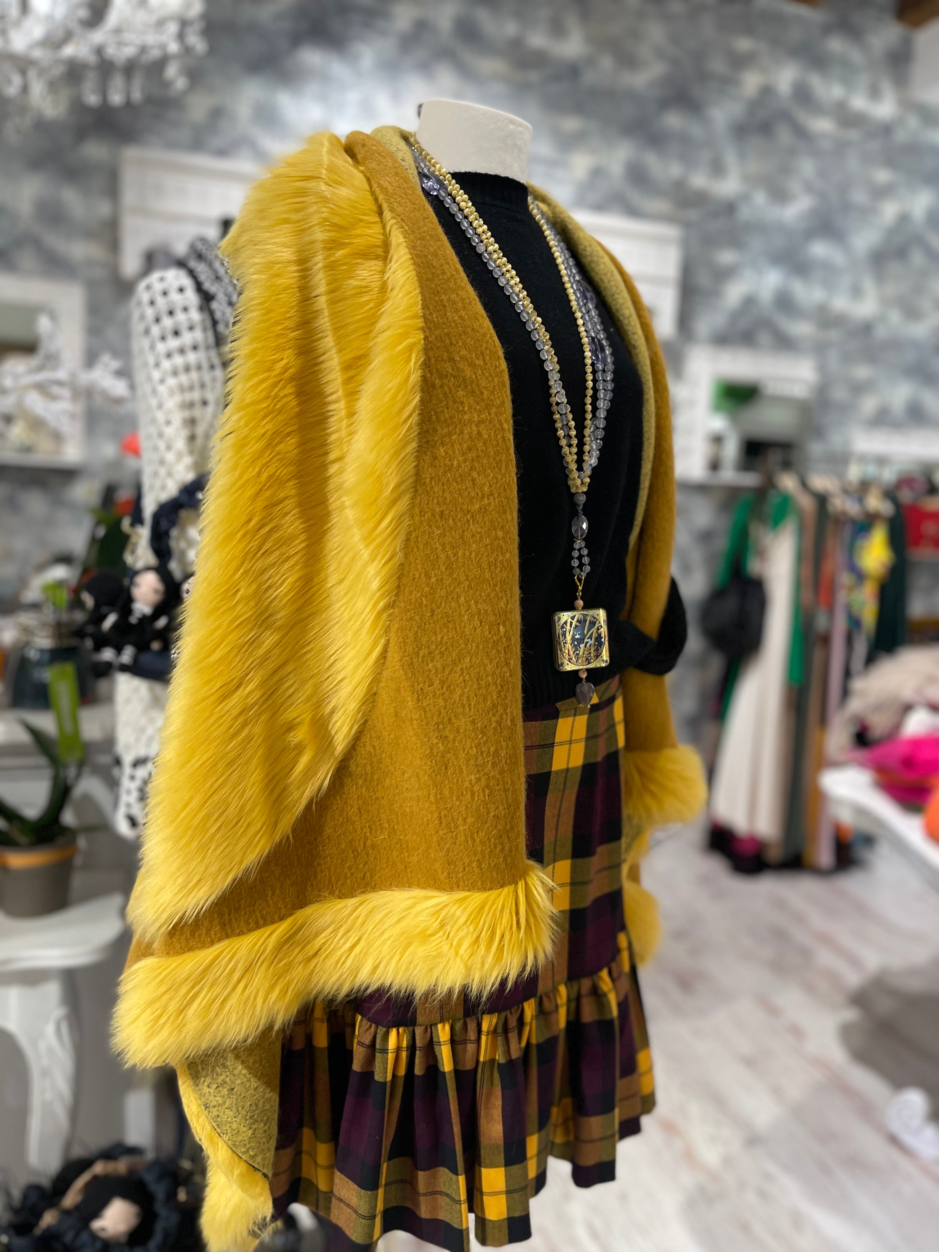 Gilet ecopelliccia Giallo