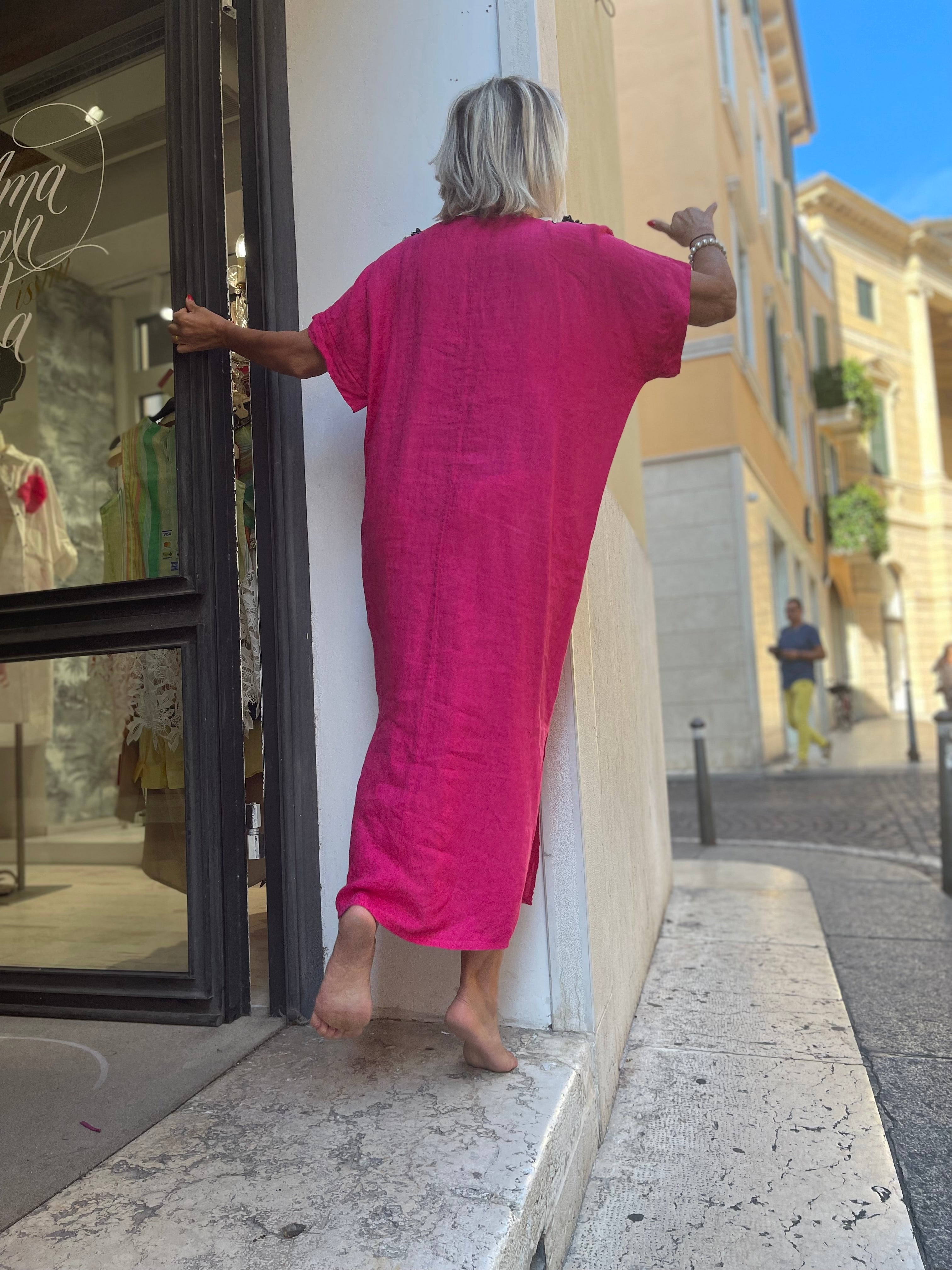Caftano Fuxia