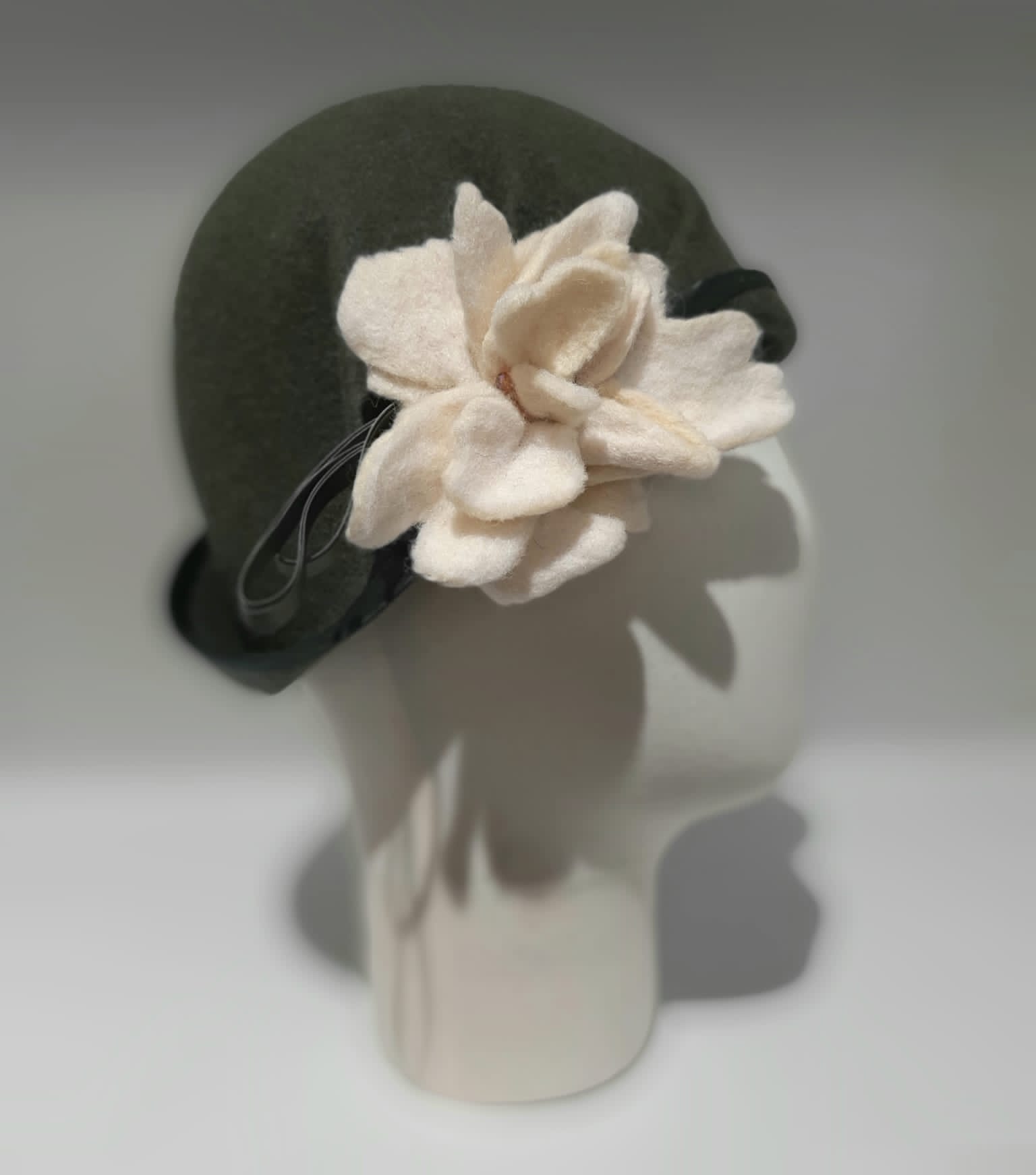 Cappello in lana verde