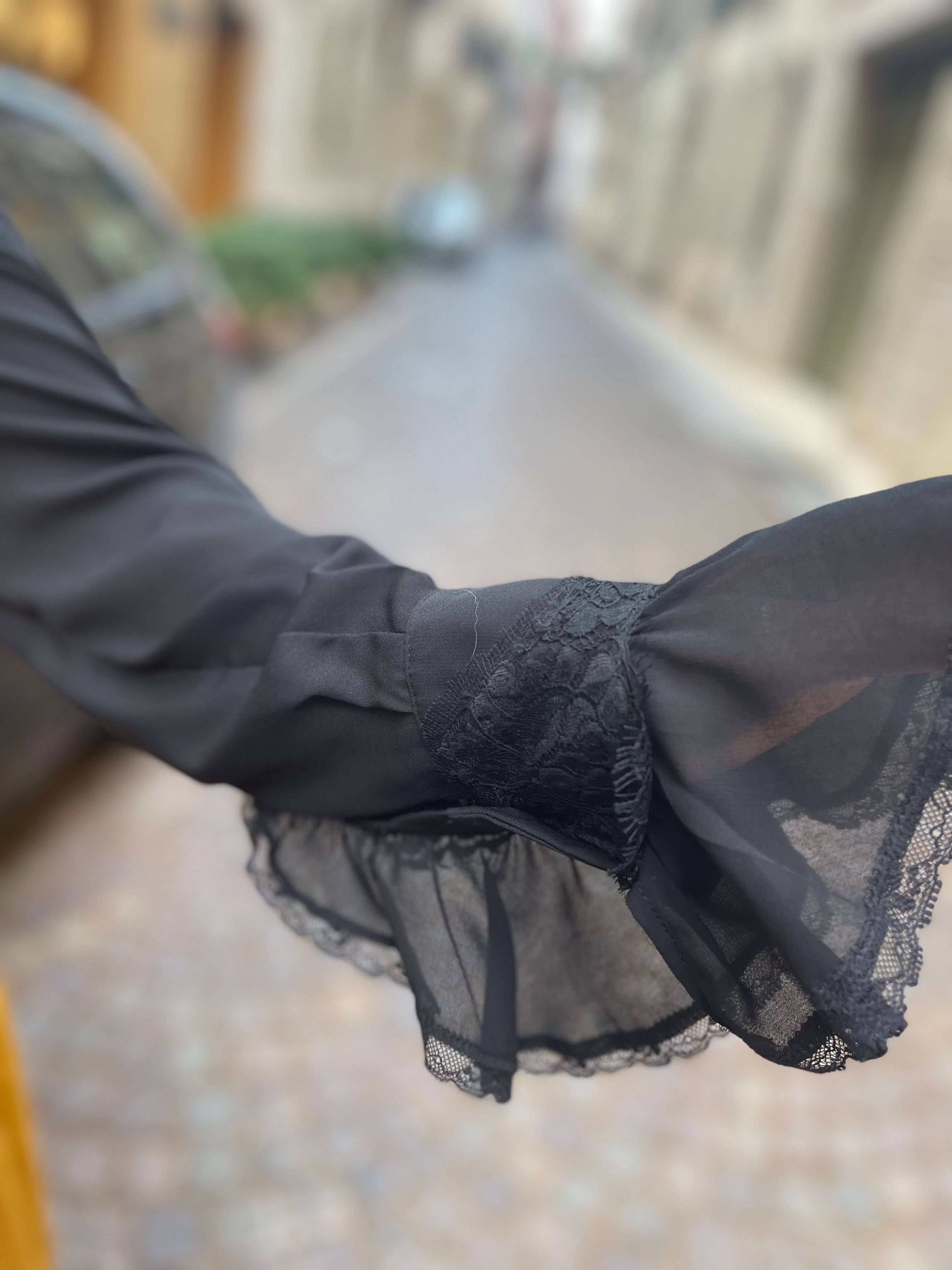 Camicia pizzo nero