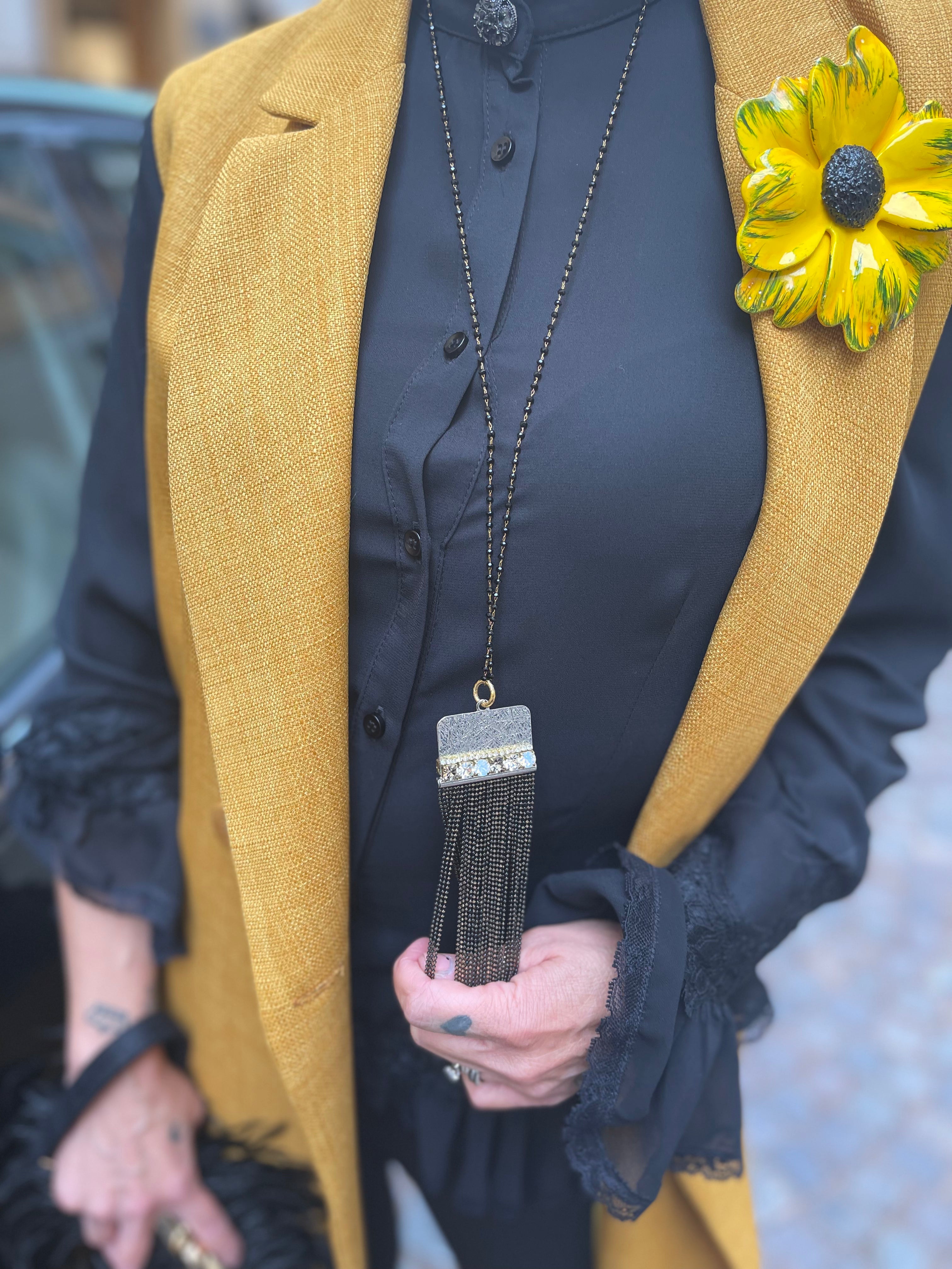Camicia pizzo nero