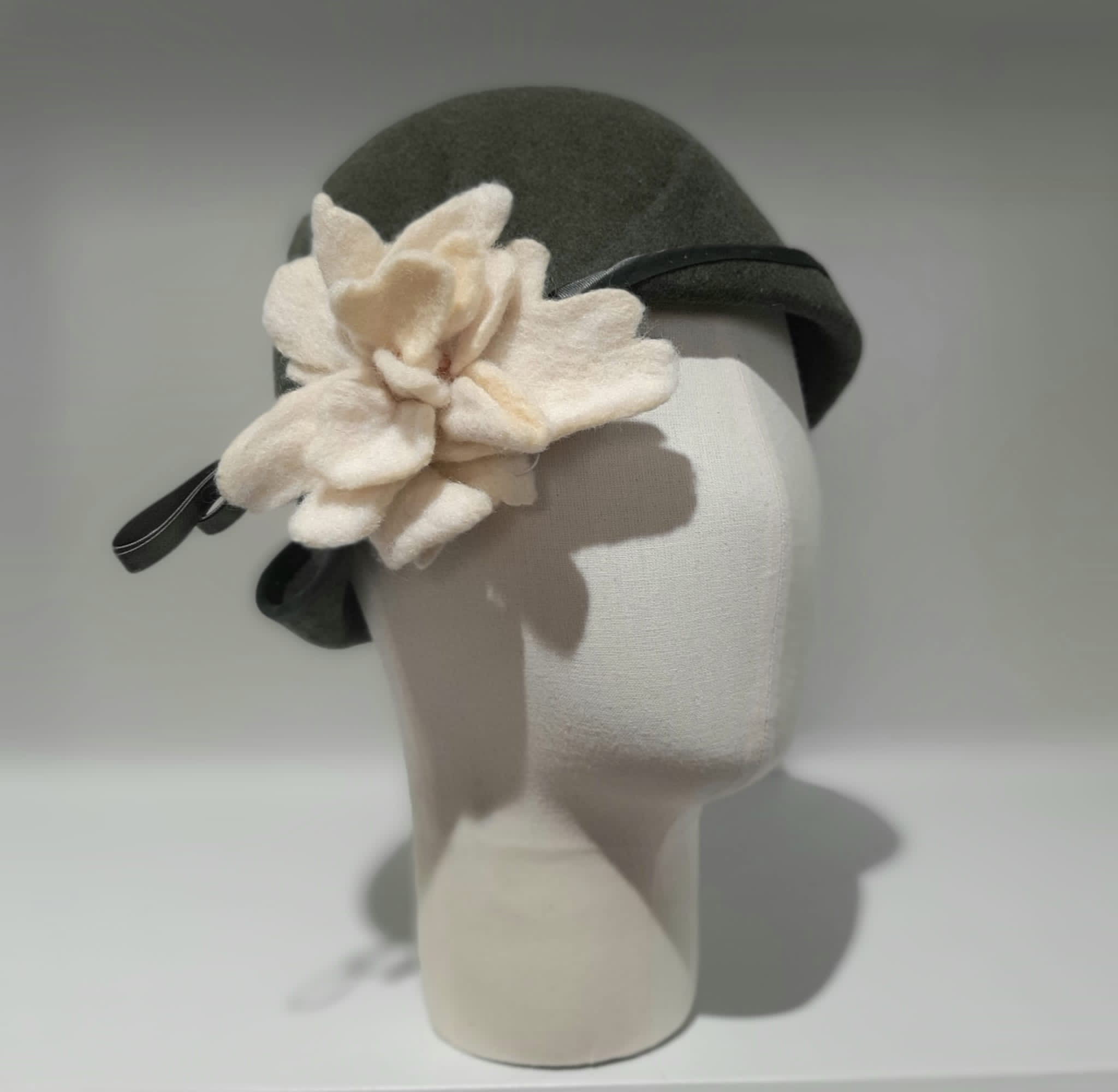 Cappello in lana verde