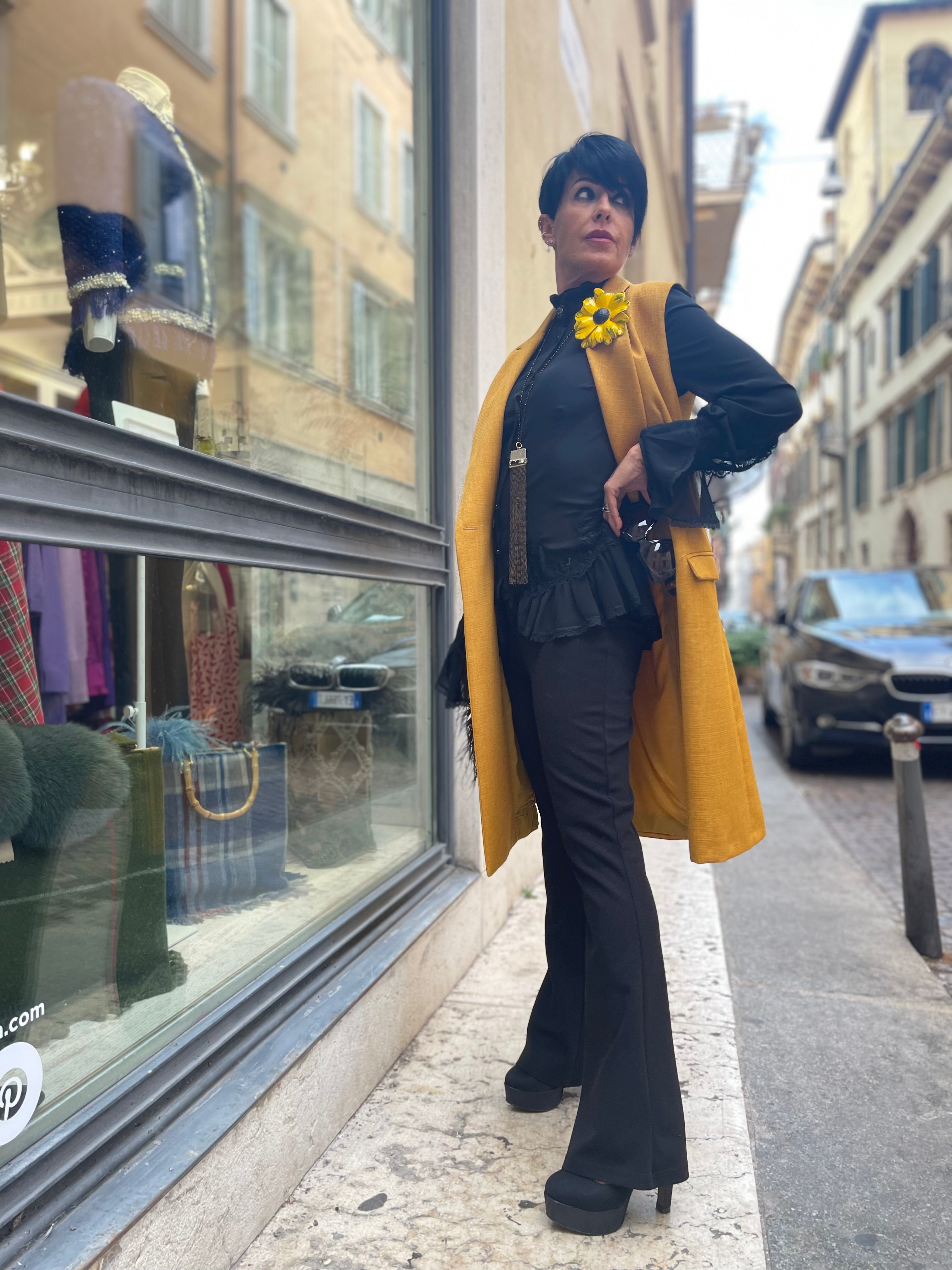 Camicia pizzo nero