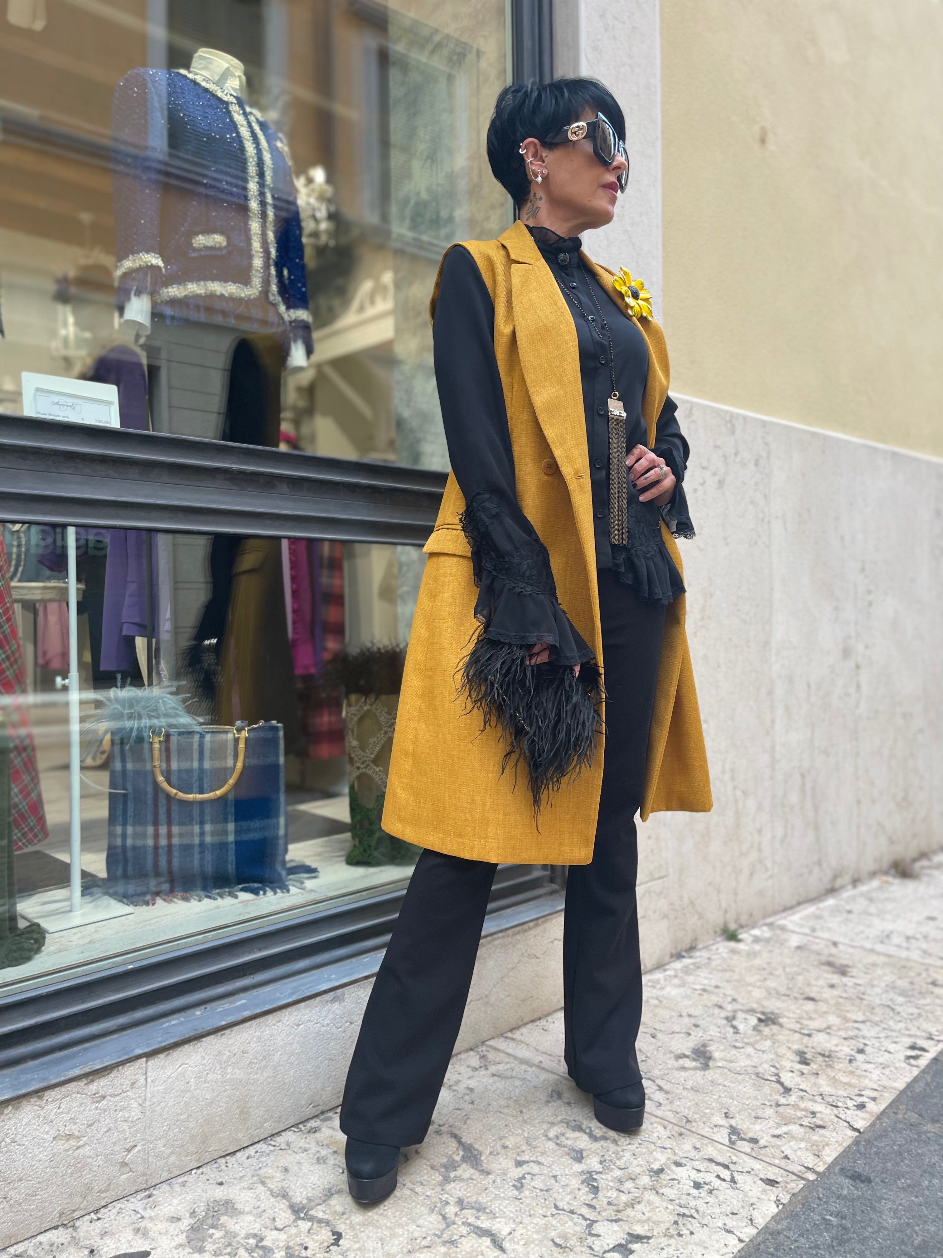 Camicia pizzo nero