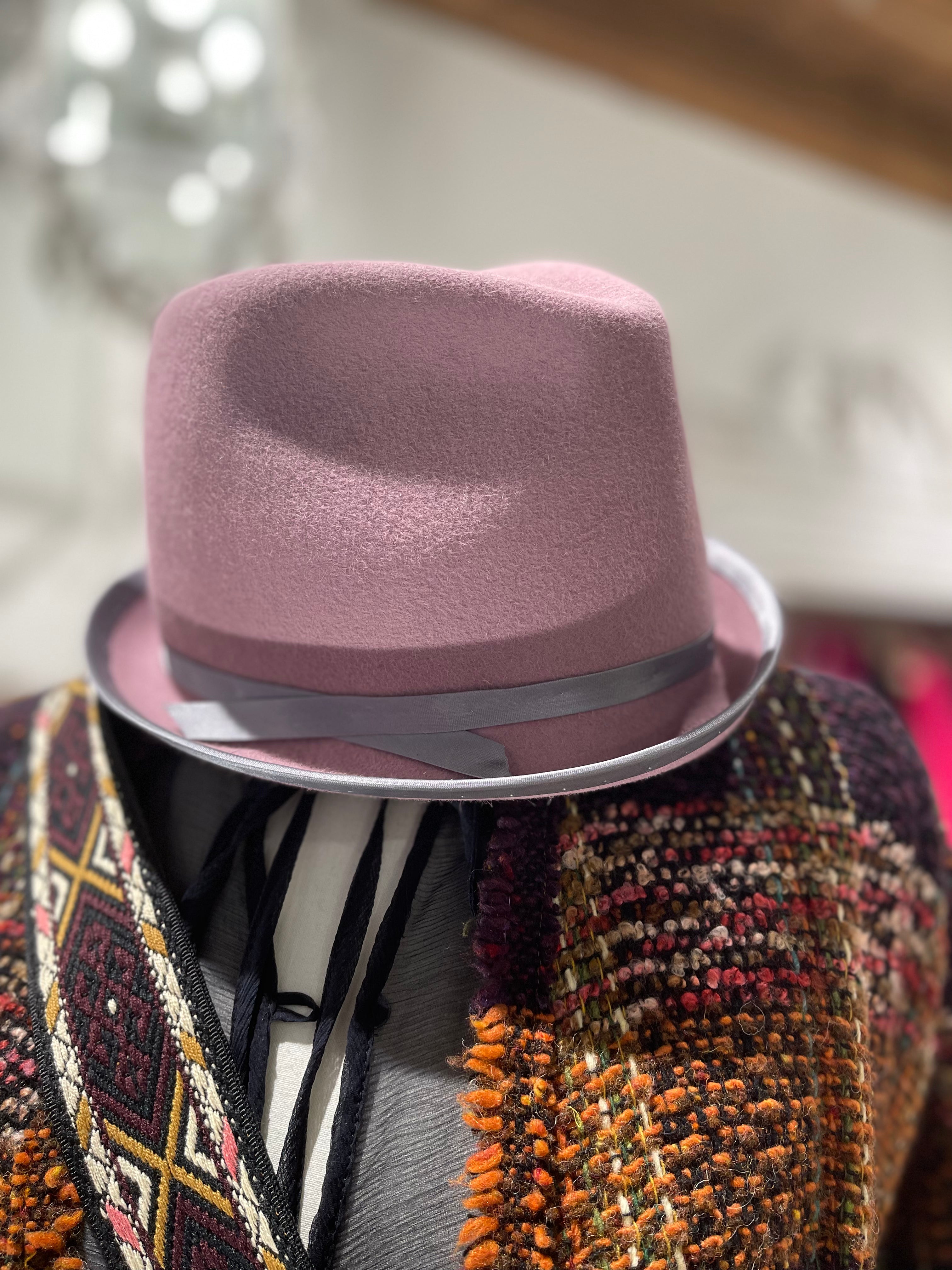 Cappello panama rosa