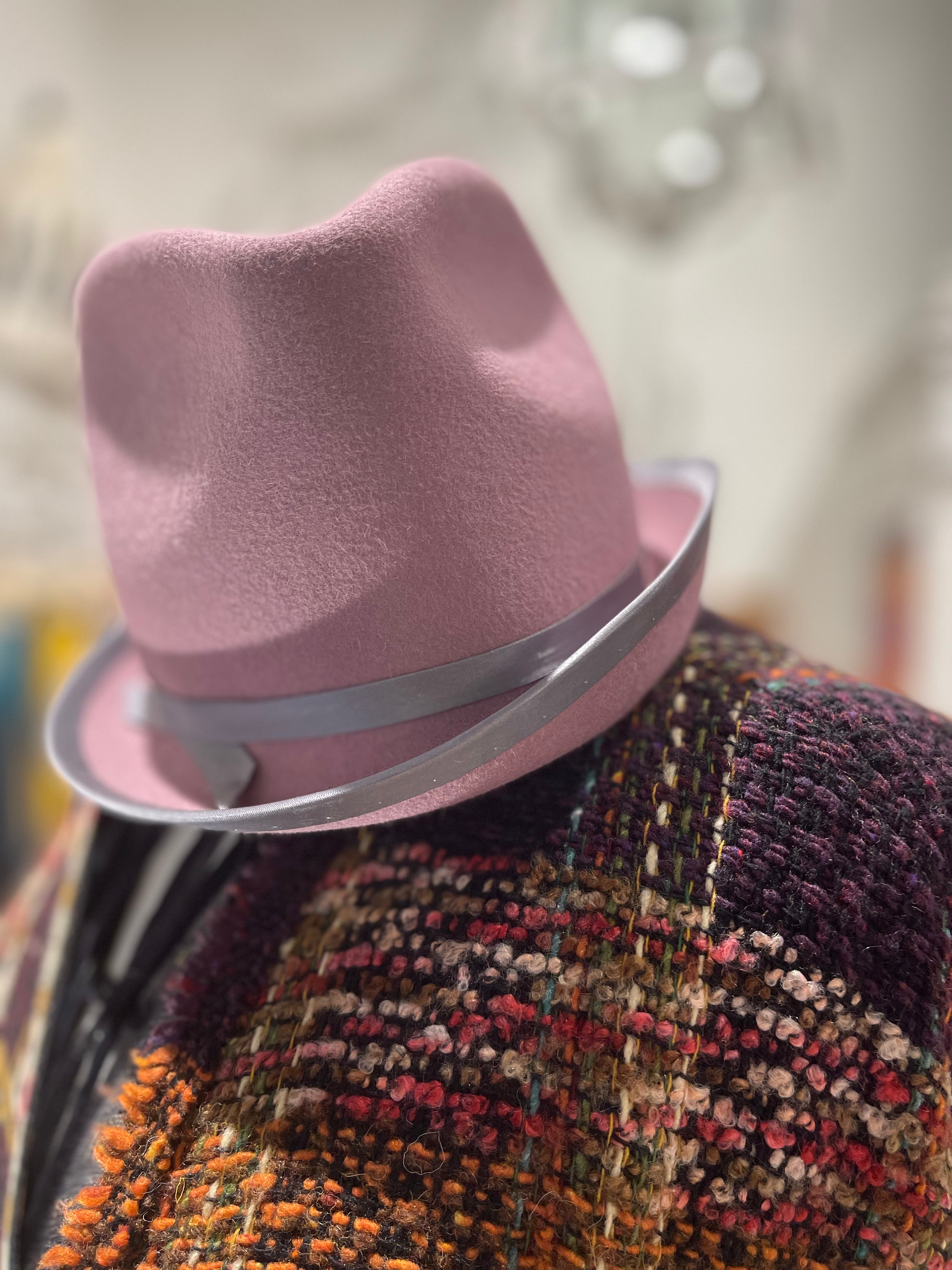 Cappello panama rosa